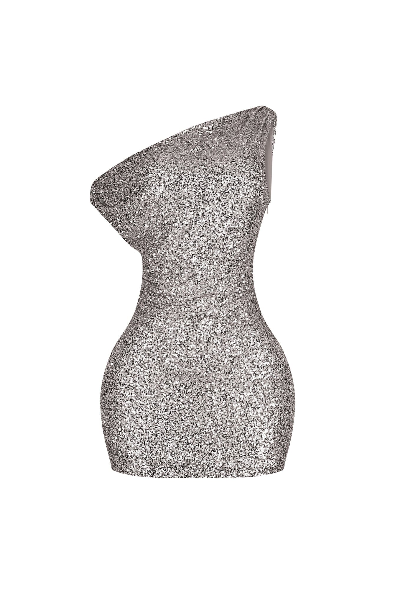 Coralie Sequin One Shoulder Mini Dress
