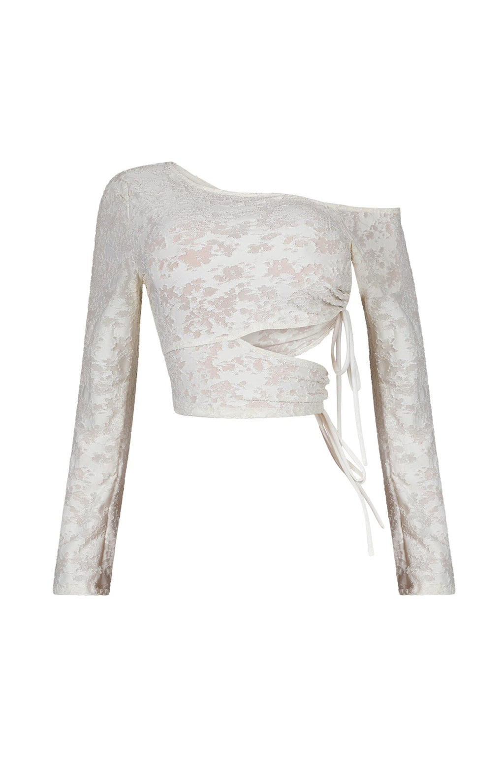 Chloe Burnout Mesh Cutout Top