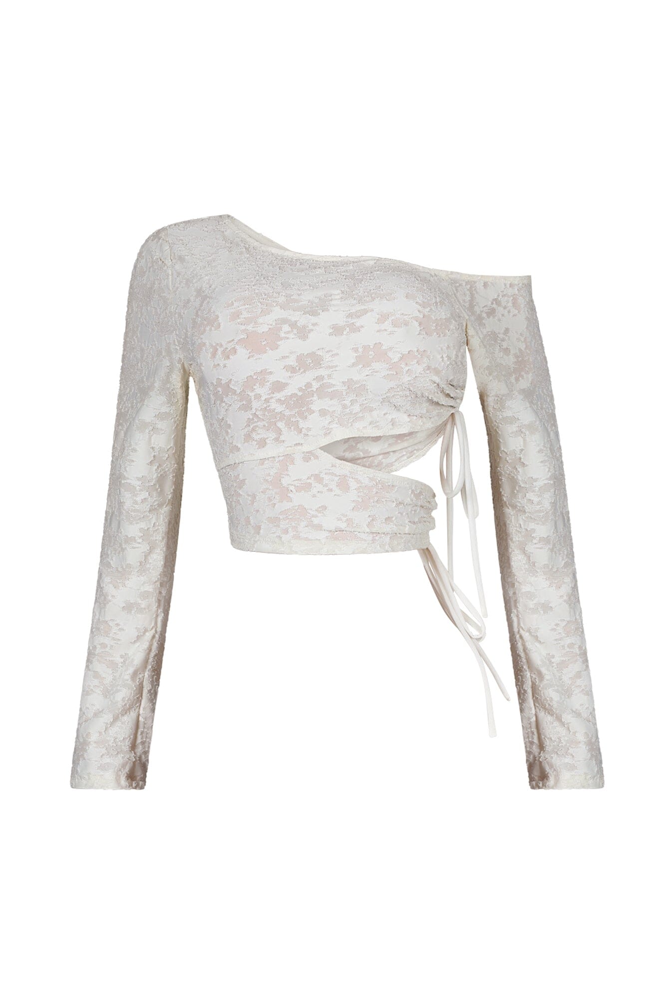 Chloe Burnout Mesh Cutout Top