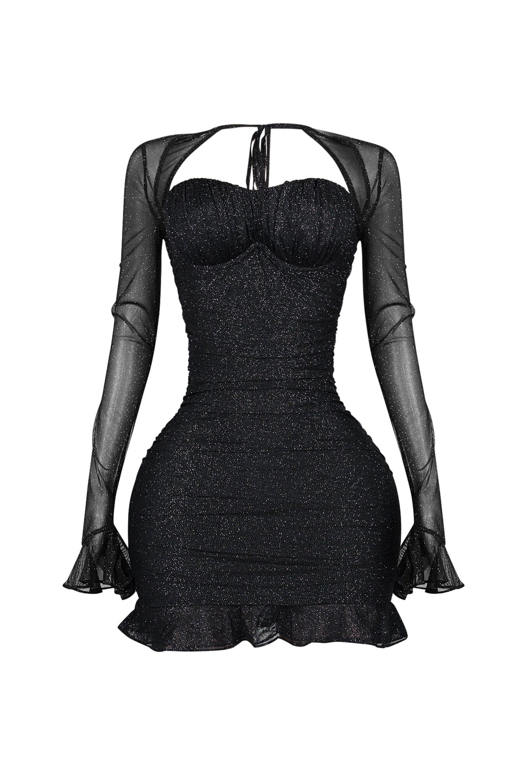 Violeta Mesh Glitter Mini Dress