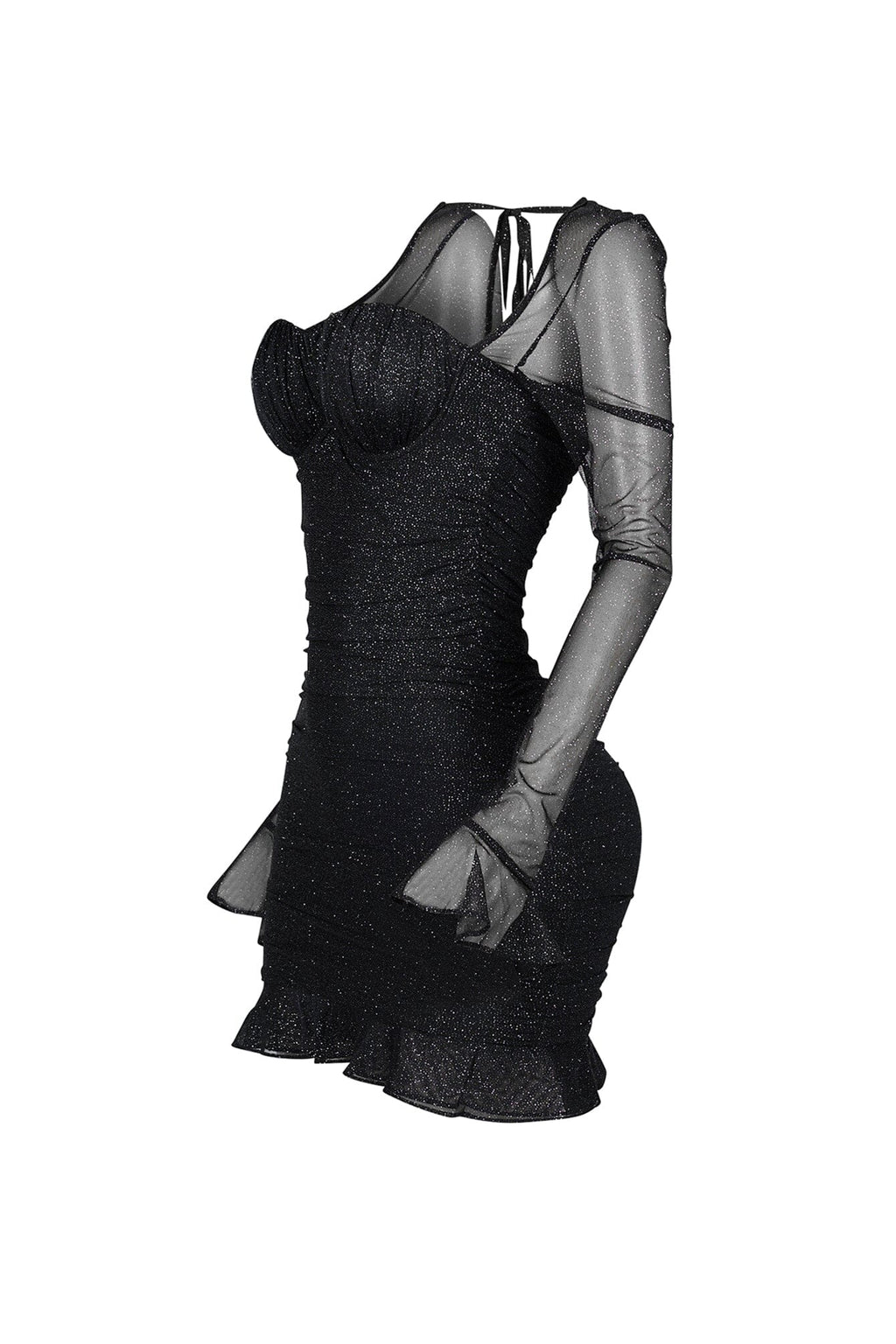 Violeta Mesh Glitter Mini Dress