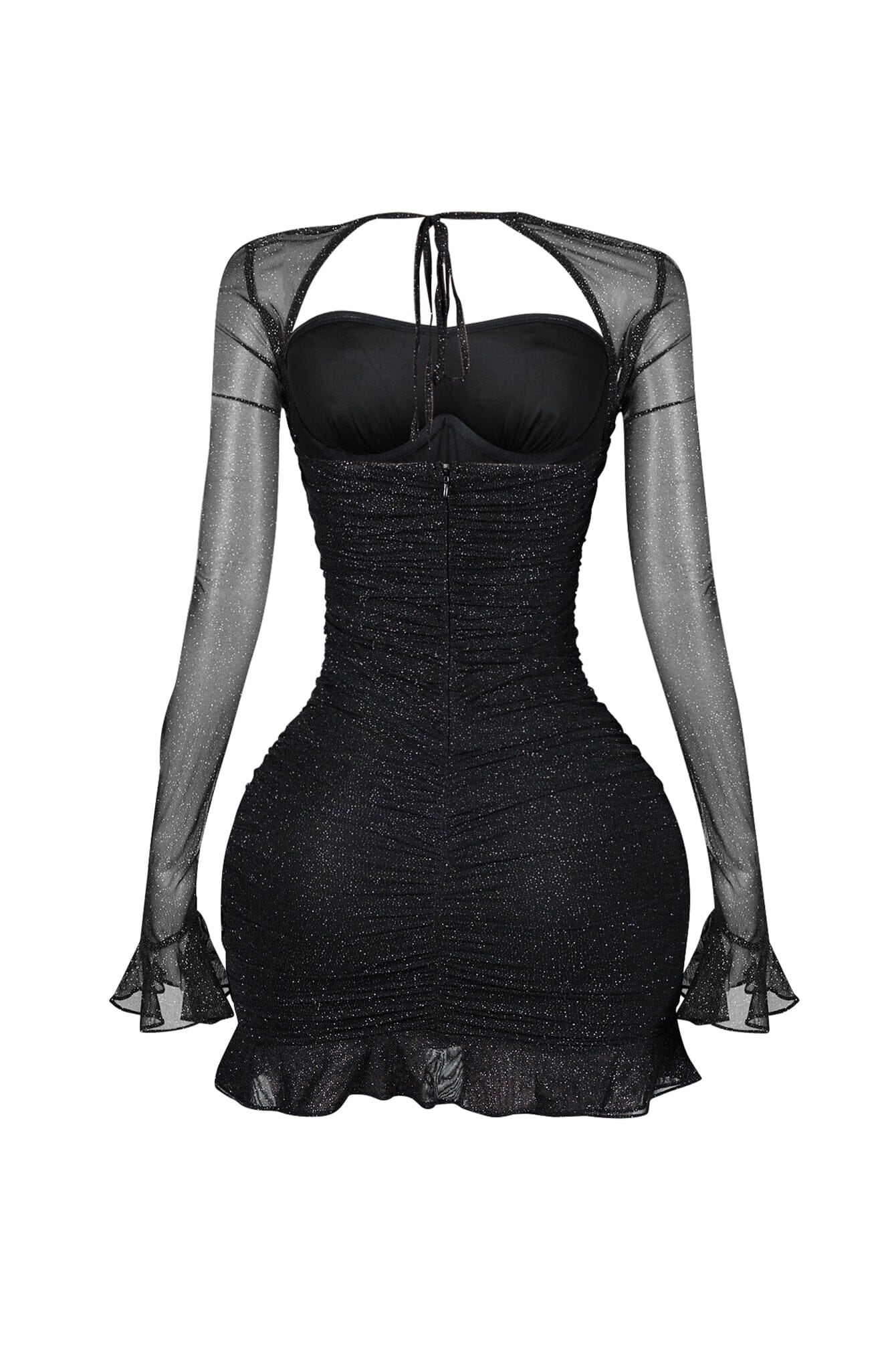 Violeta Mesh Glitter Mini Dress