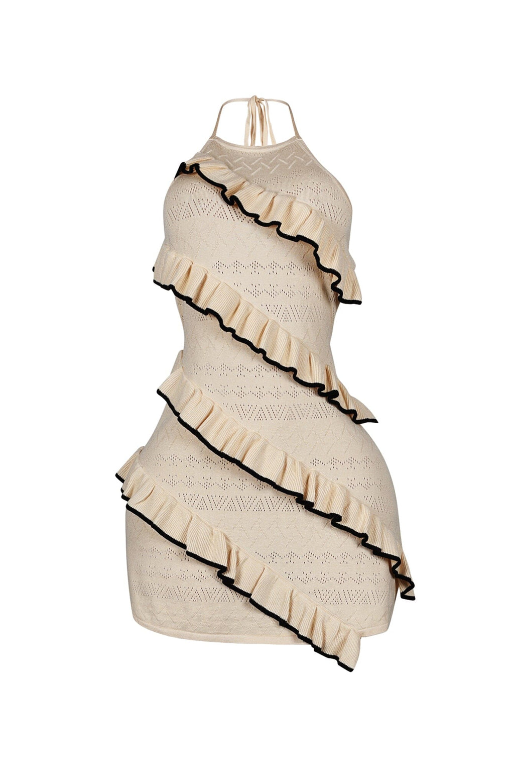 Scarlet Knit Ruffle Layer Mini Dress