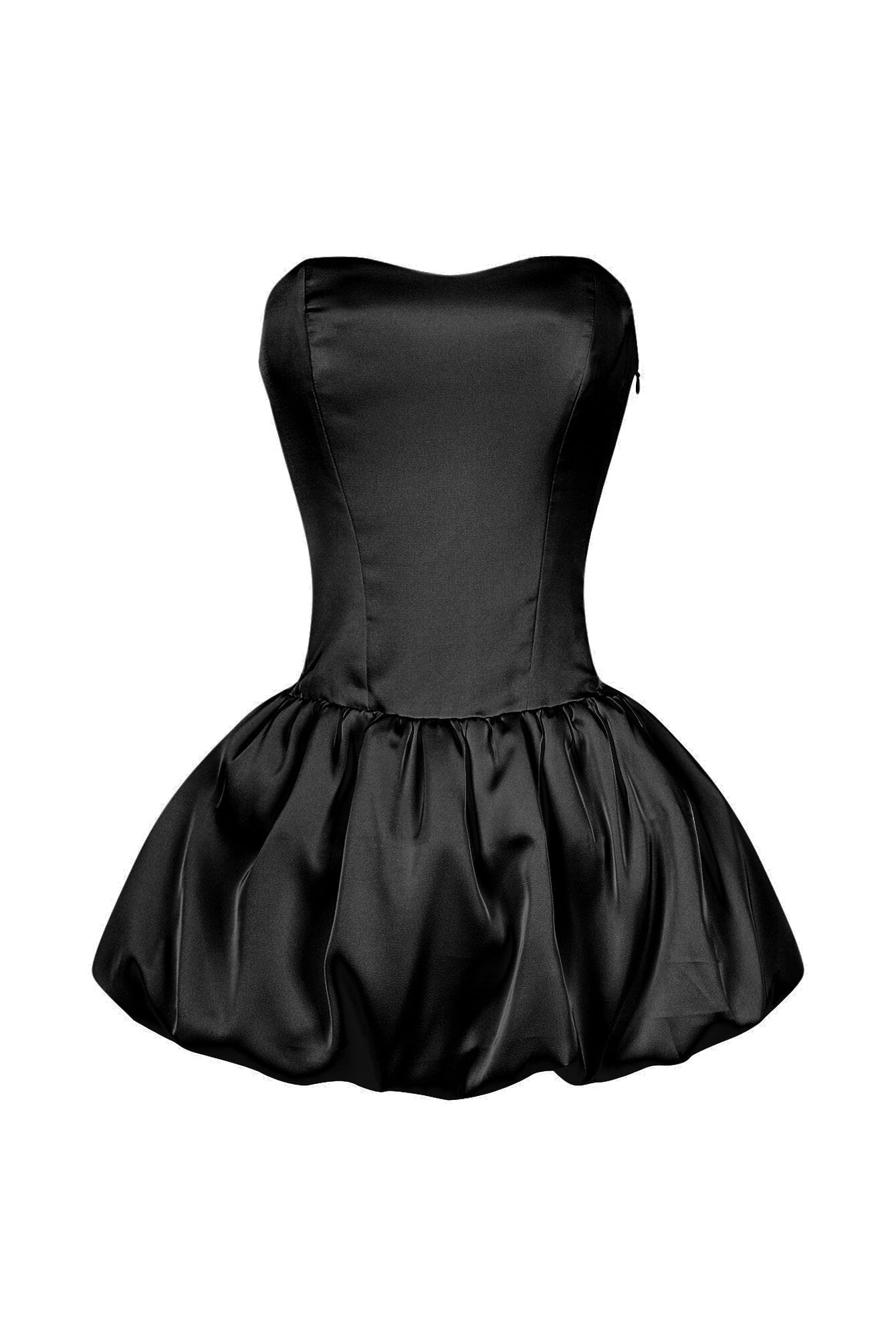 Bre Tube Satin Balloon Mini Dress