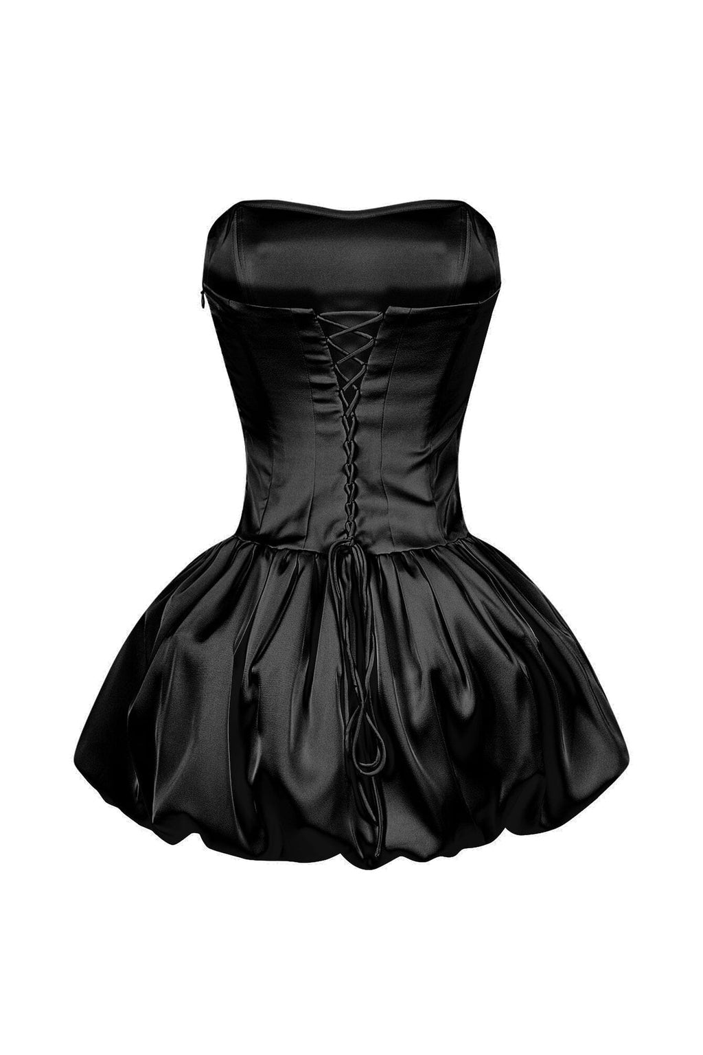 Bre Tube Satin Balloon Mini Dress