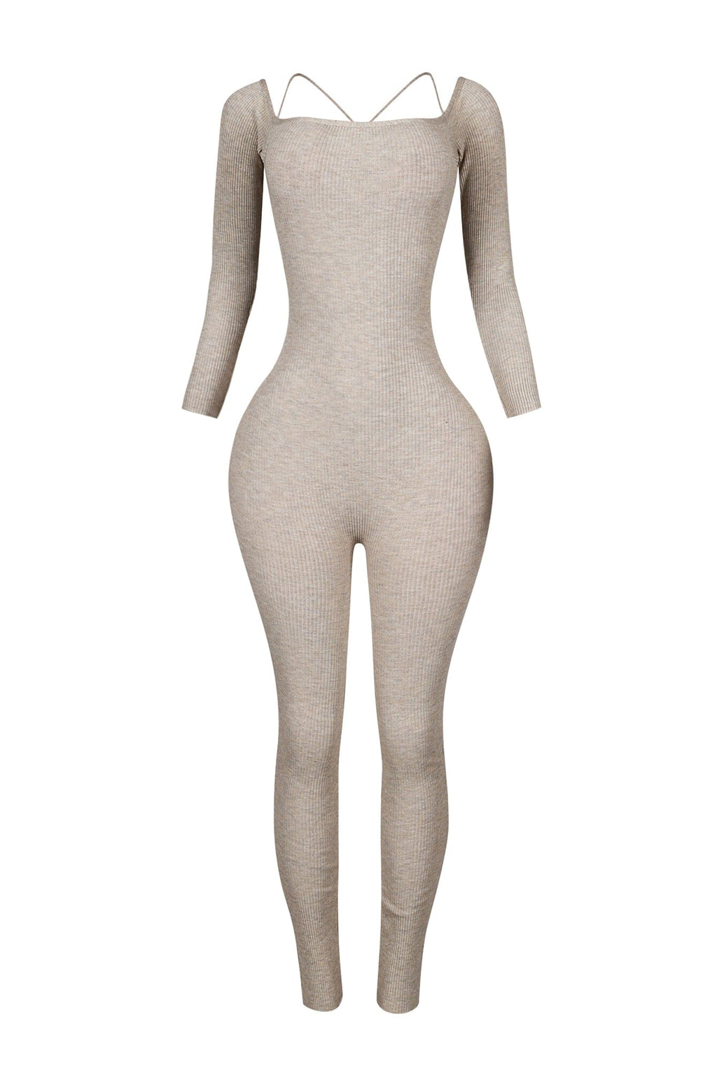 Play Hard Off Shoulder Knit Jumpsuit