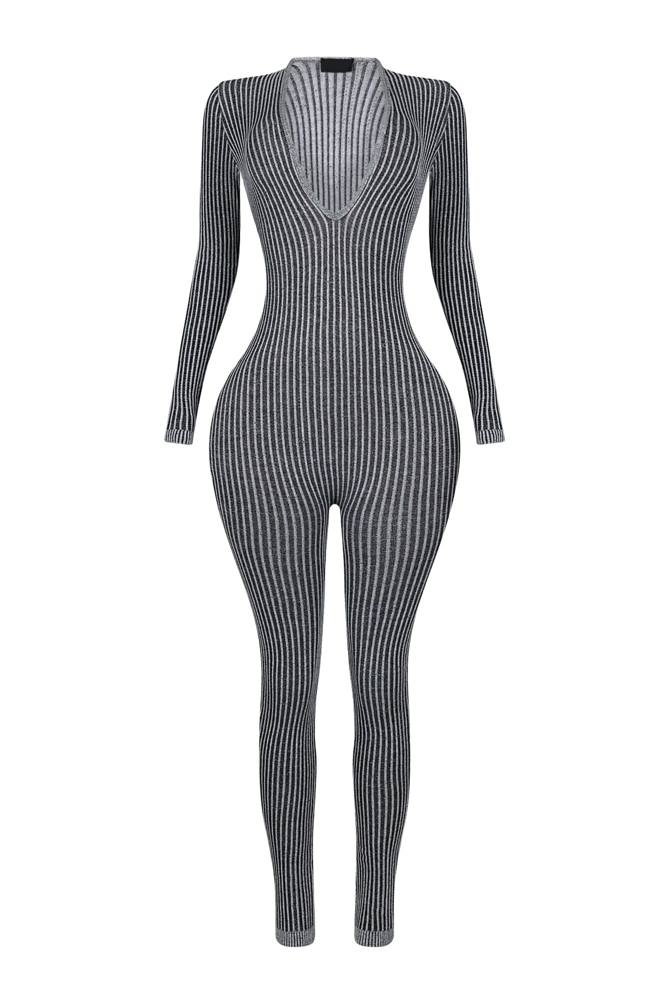 Jesslyn Two Tone Deep V Neck Jumpsuit