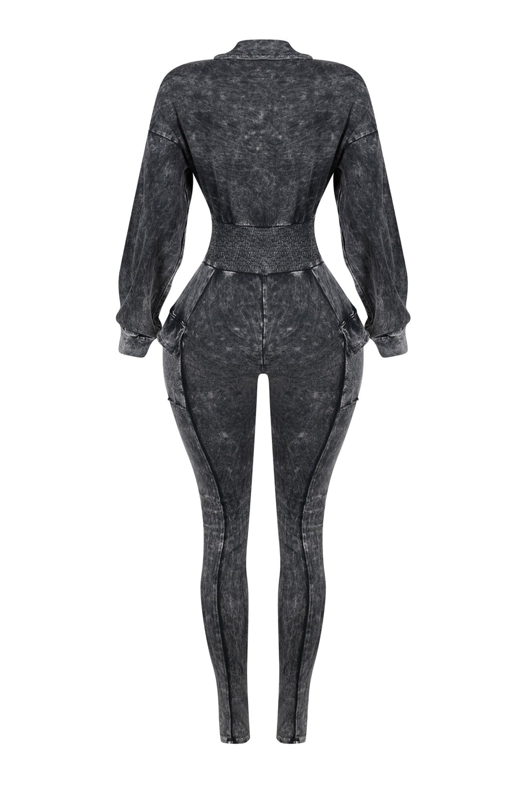 Olivia Mineral Washed Smocking Jumpsuit