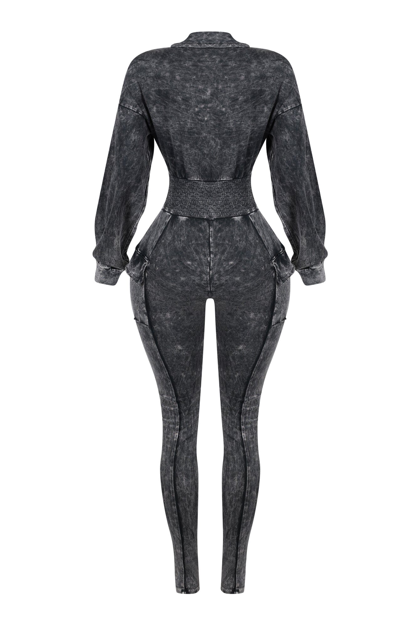 Olivia Mineral Washed Smocking Jumpsuit