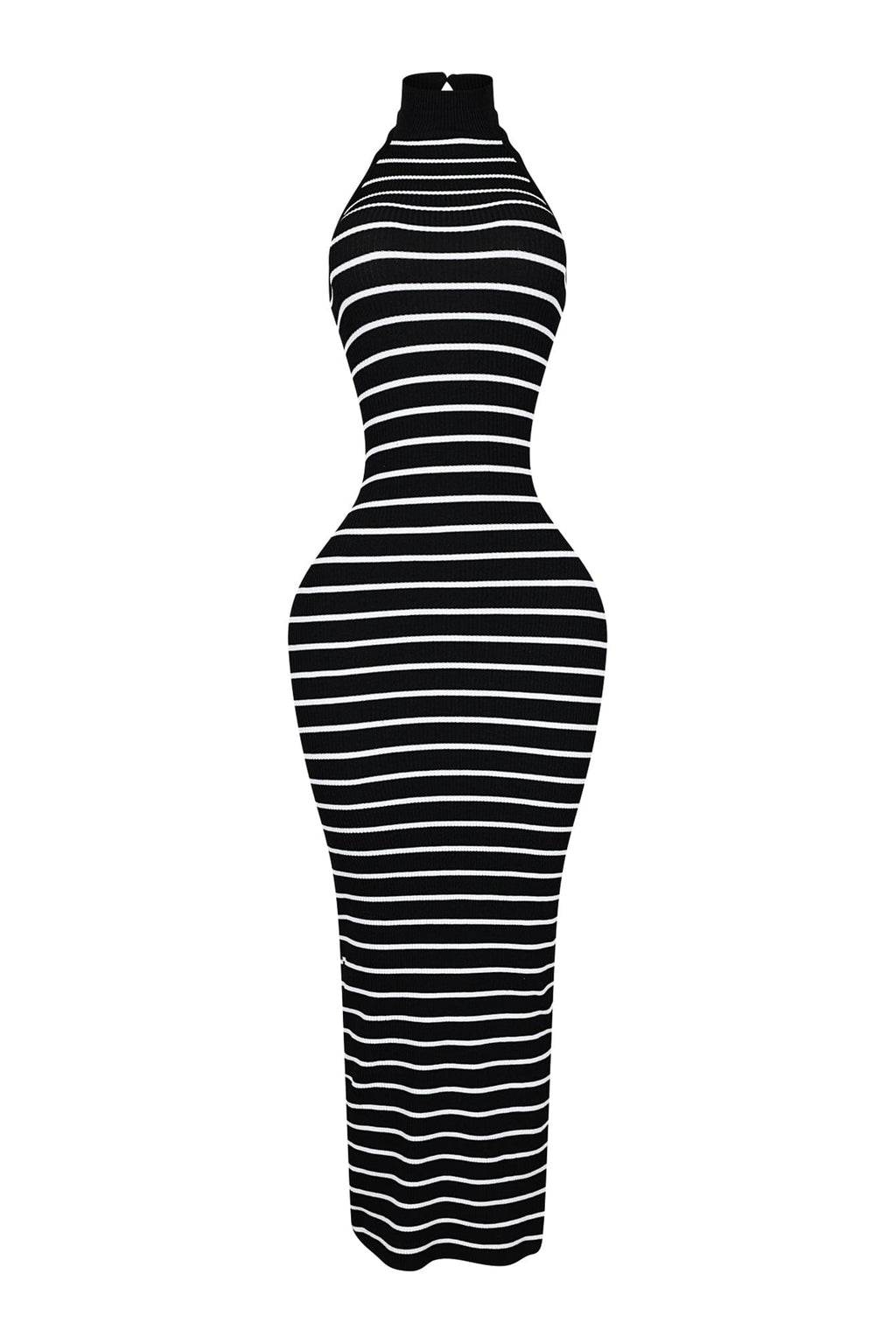 Verona Stripe Mock Neck Maxi Dress