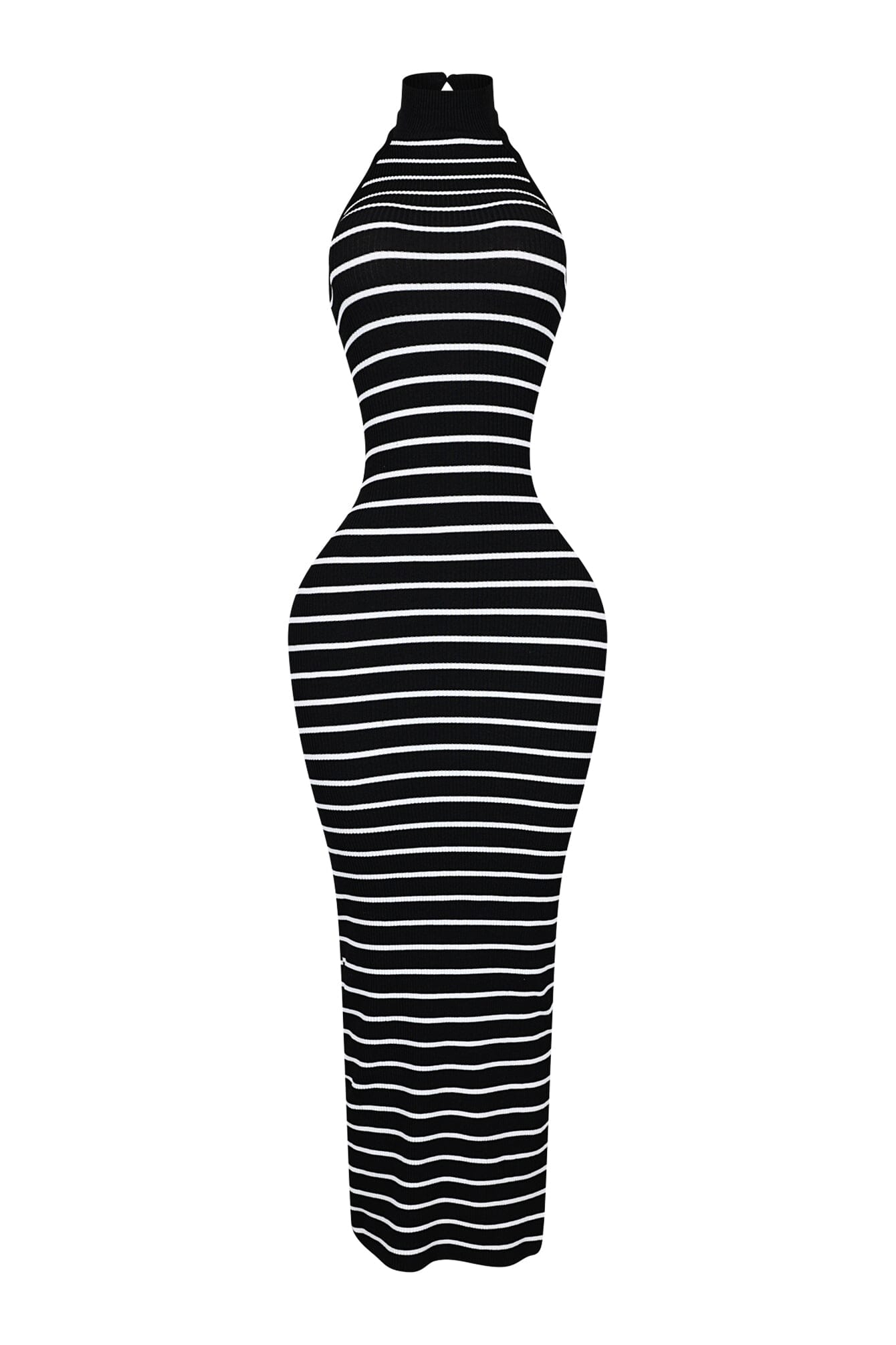 Verona Stripe Mock Neck Maxi Dress