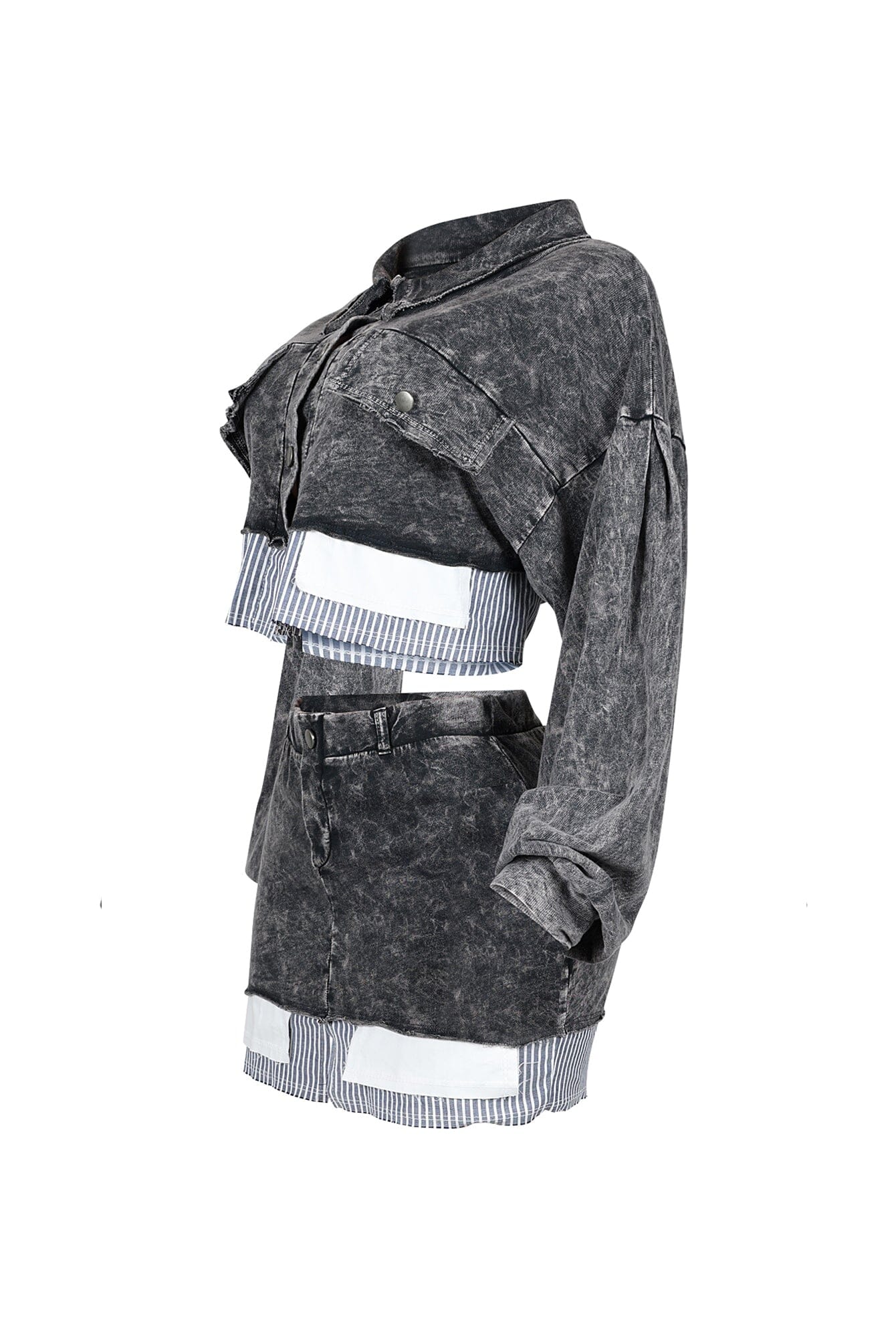 Jocelyn Pin Stripe Top & Skirt SET