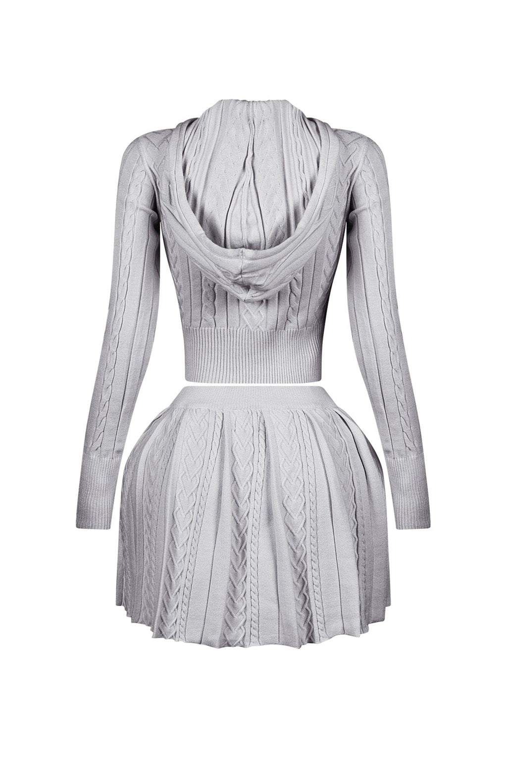 Ella Cable Knit Hoodie & Skort SET