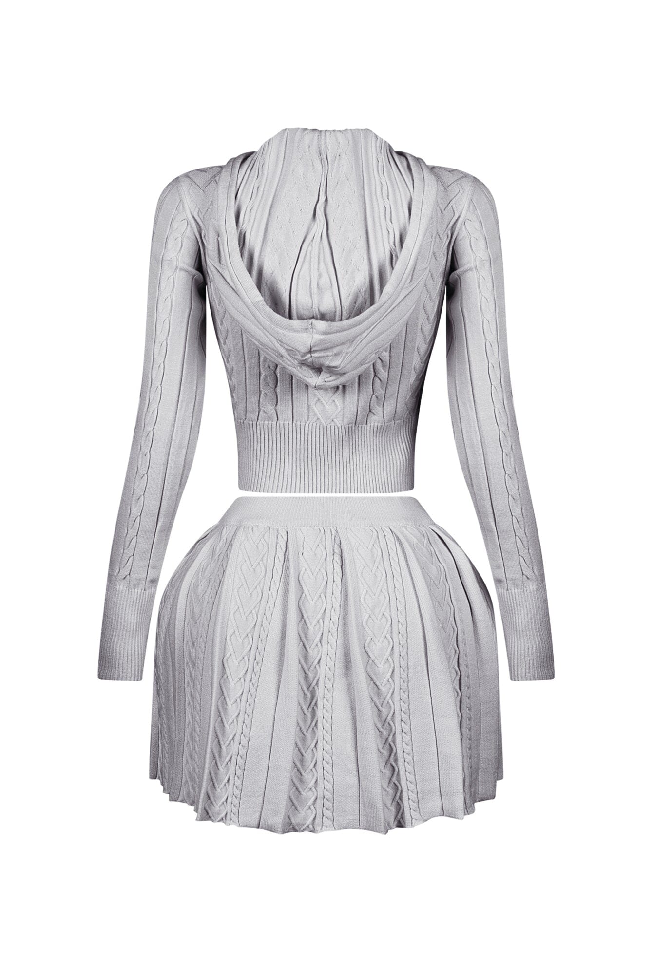Ella Cable Knit Hoodie & Skort SET