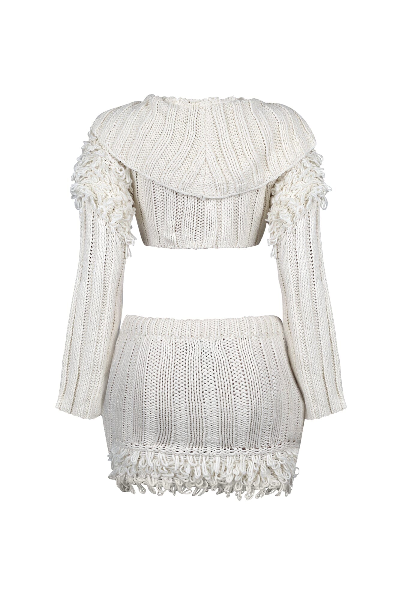 Briana Knit Cropped Top & Skirt SET