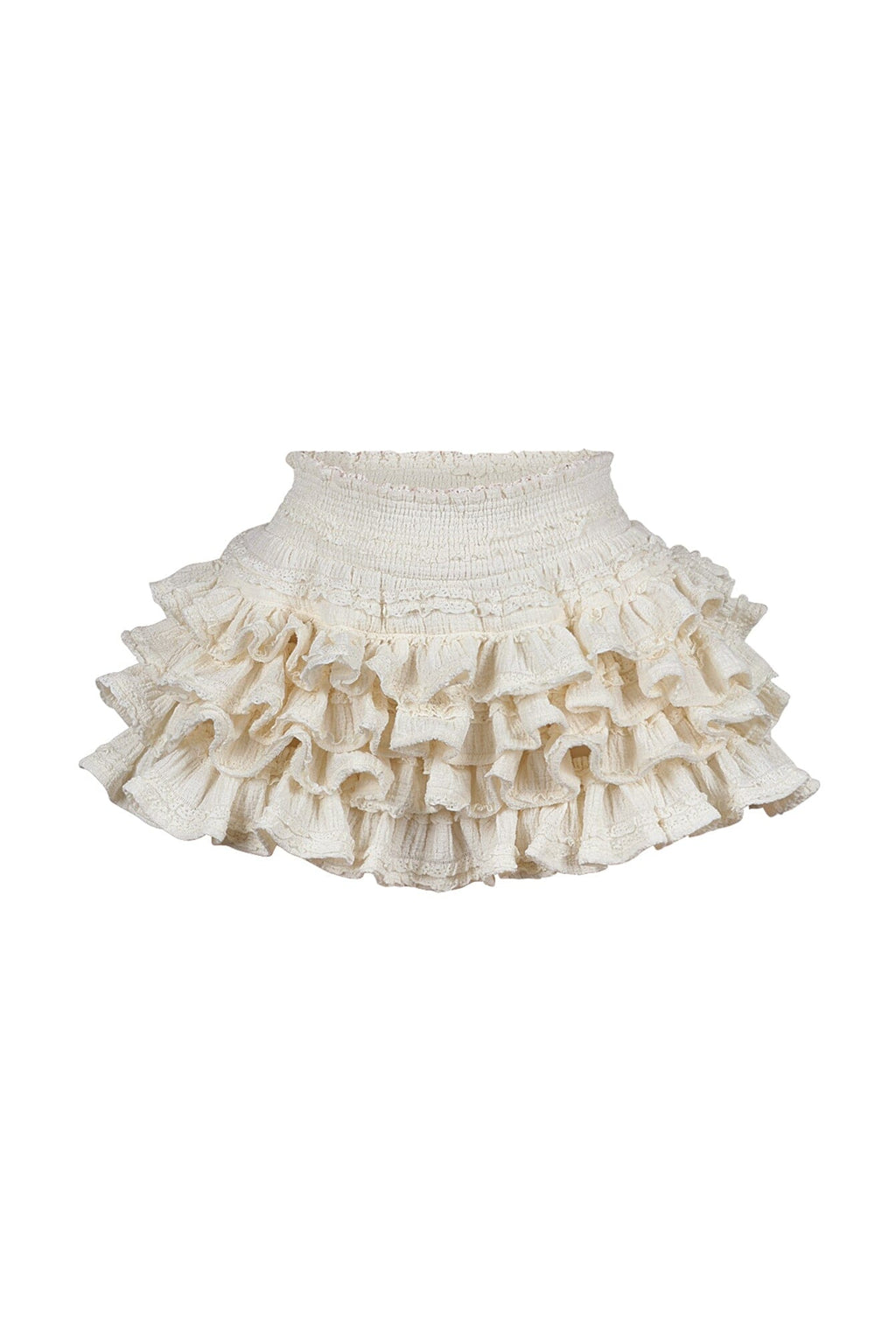 Alise Knit Ruffle Textured Mini Skort