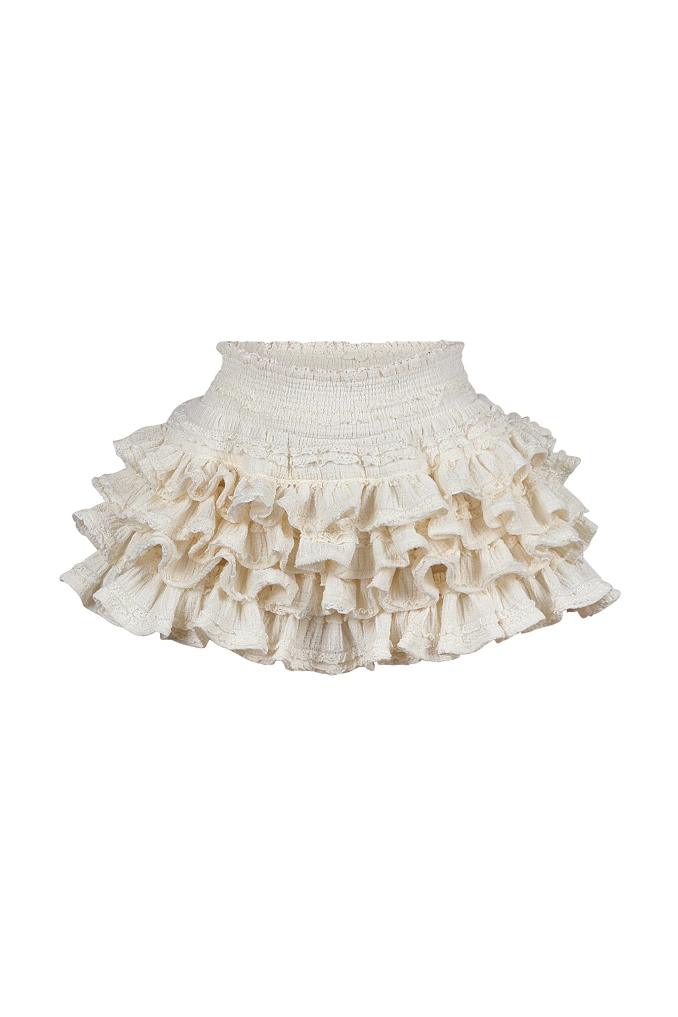 Alise Knit Ruffle Textured Mini Skort
