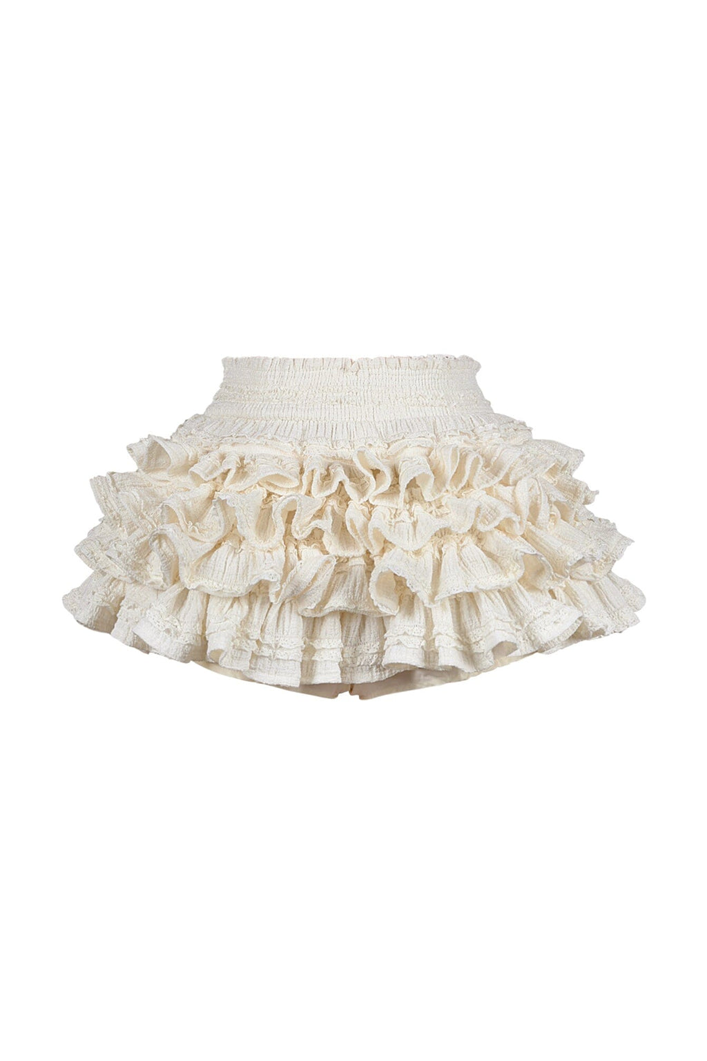 Alise Knit Ruffle Textured Mini Skort