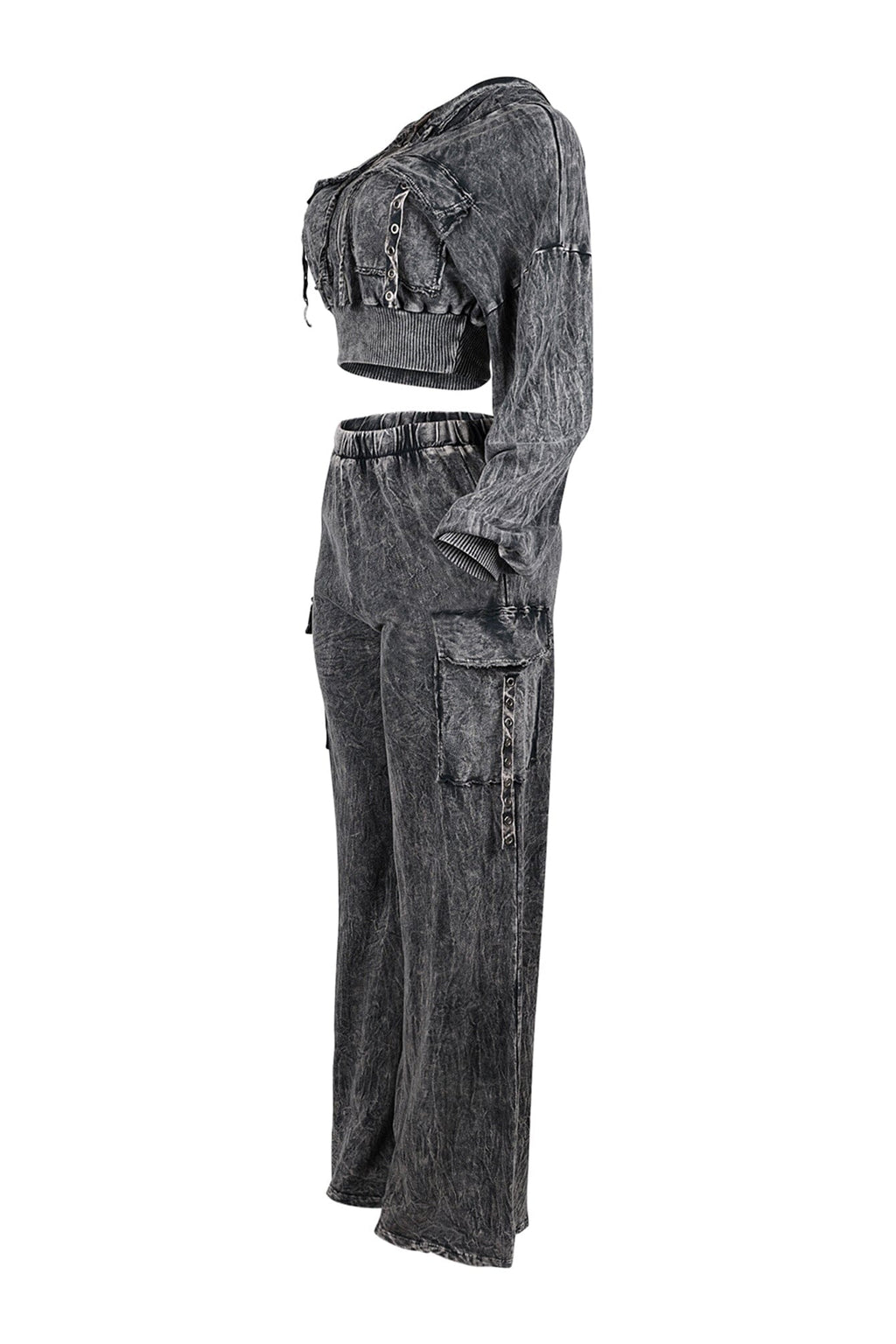 Aniston Mineral Washed Hoodie & Pants SET