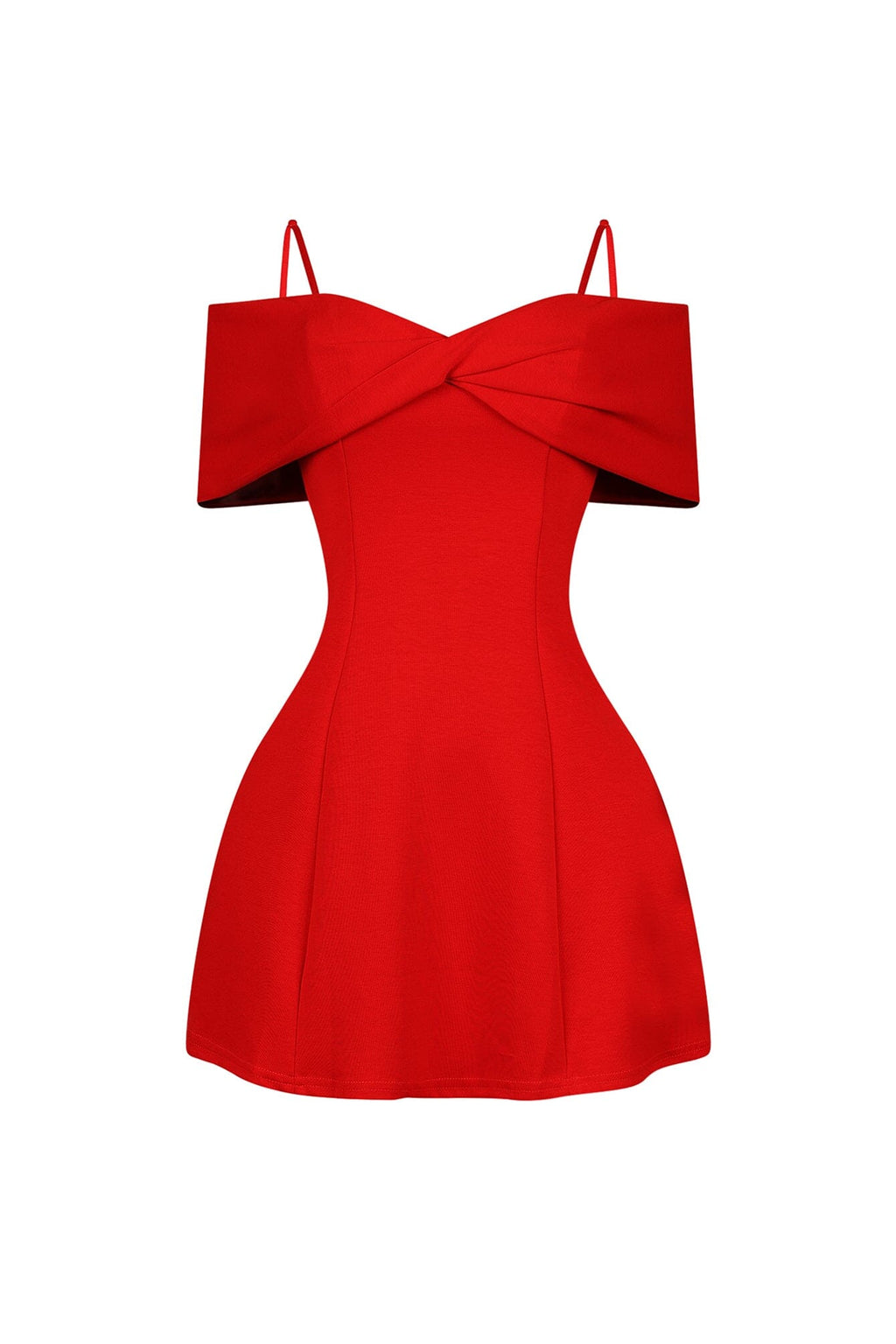 Ariana Pleated Off Shoulder Mini Dress