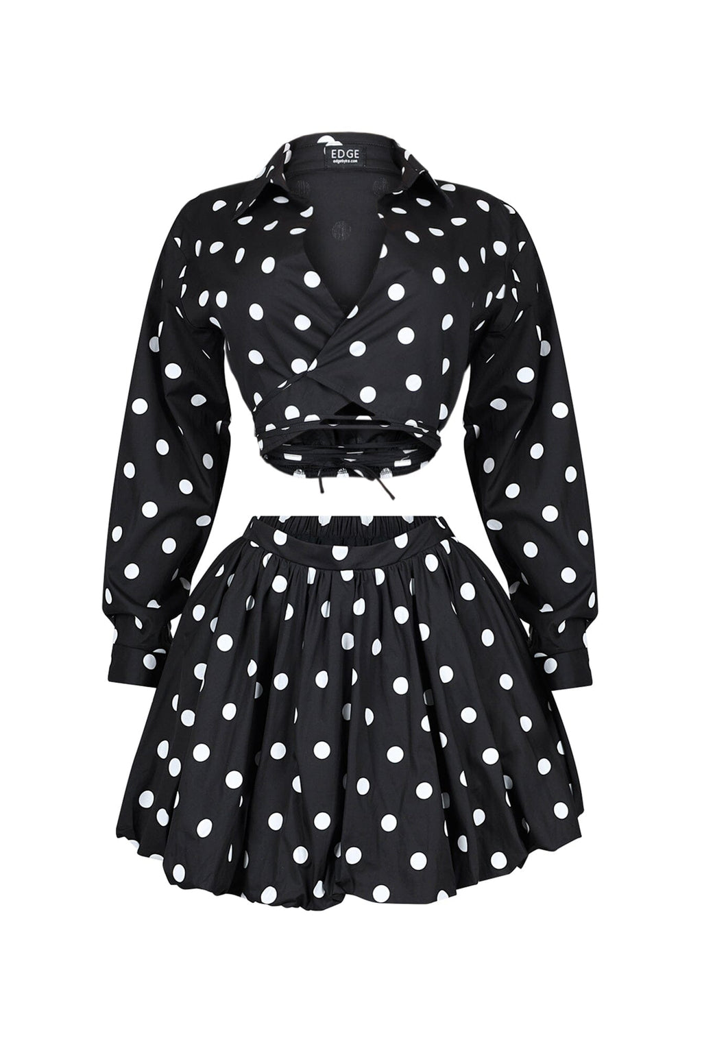 Kiara Polka Dot Top & Skirt SET