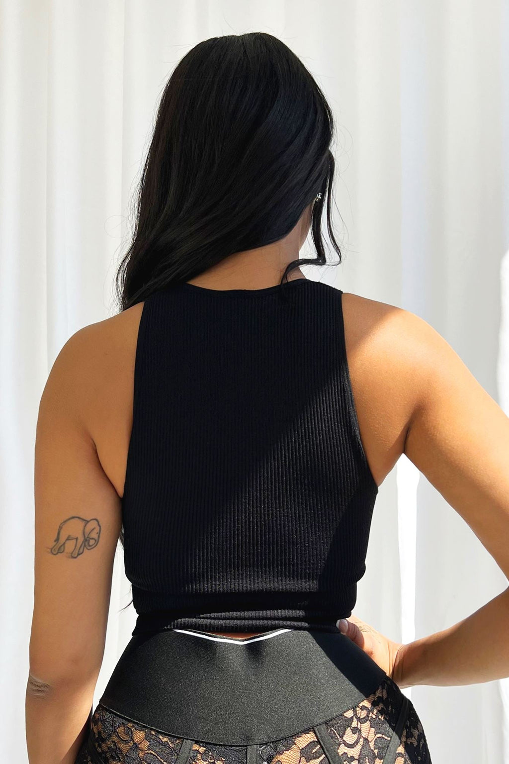 Ice Cream Basic Deep V Crop Top