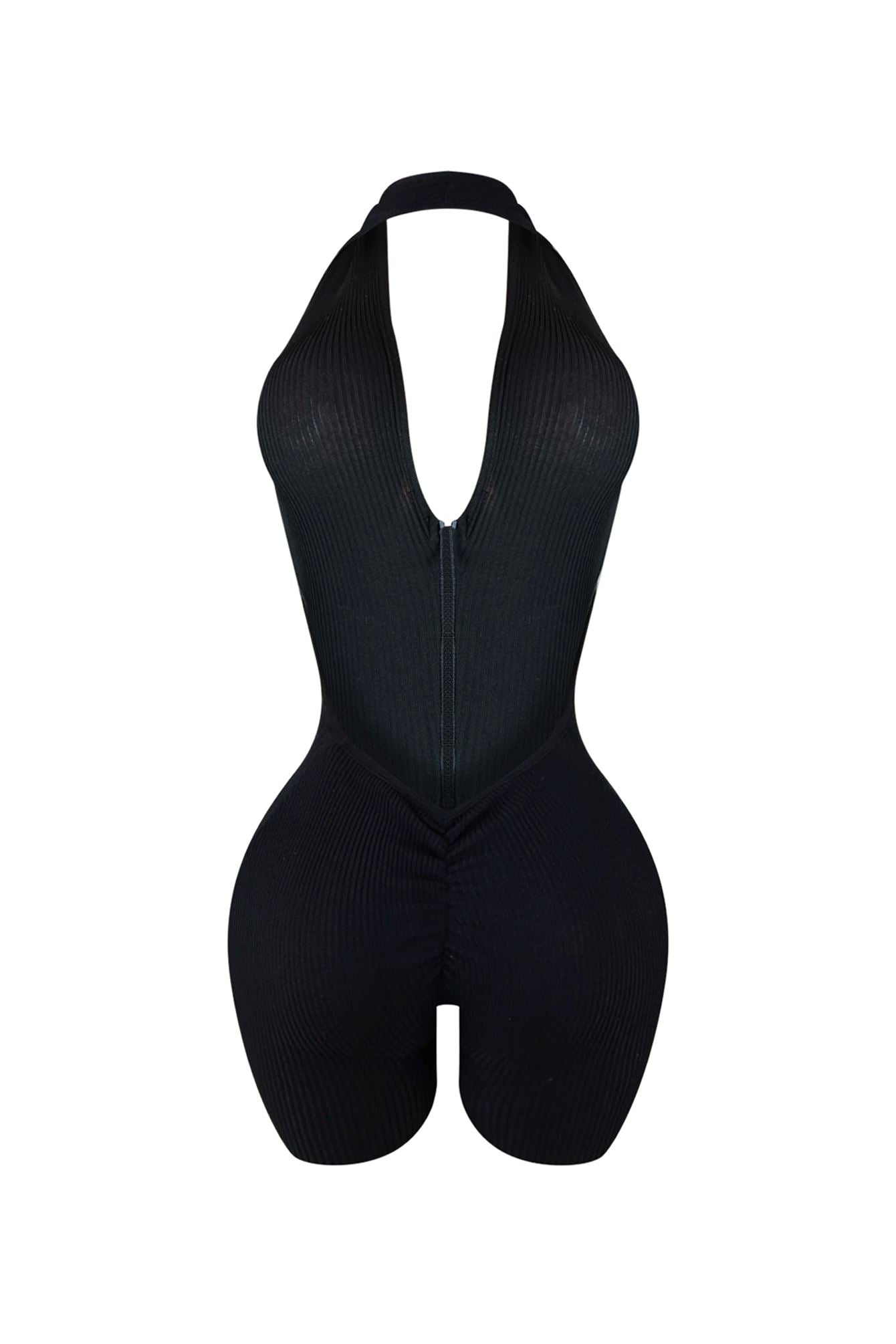 Keli Halter Neck Zip Up Romper