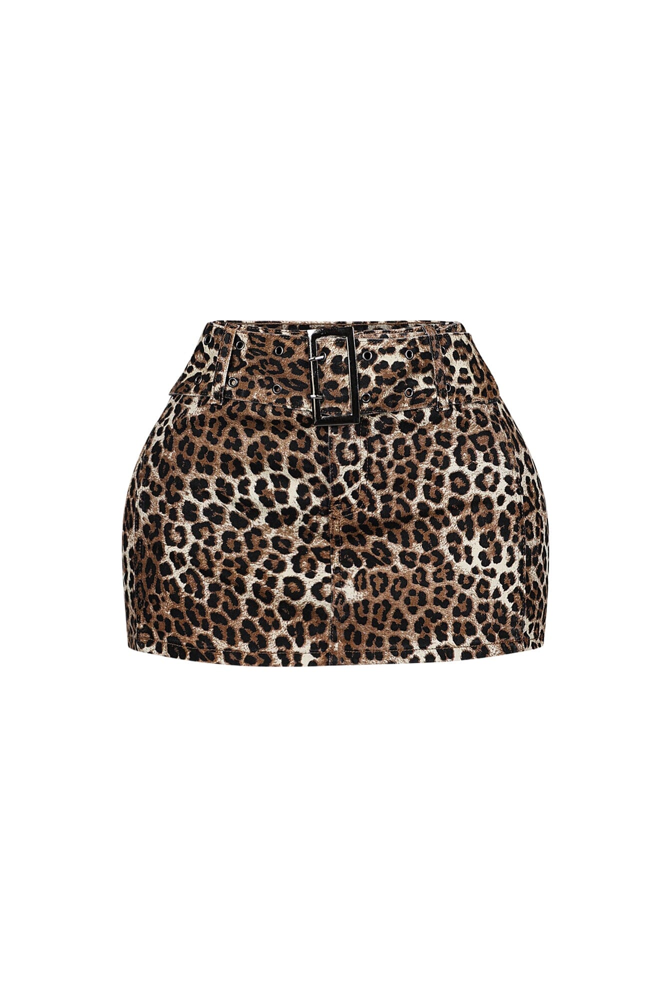 Giana Leopard Mini Skirt With Belt