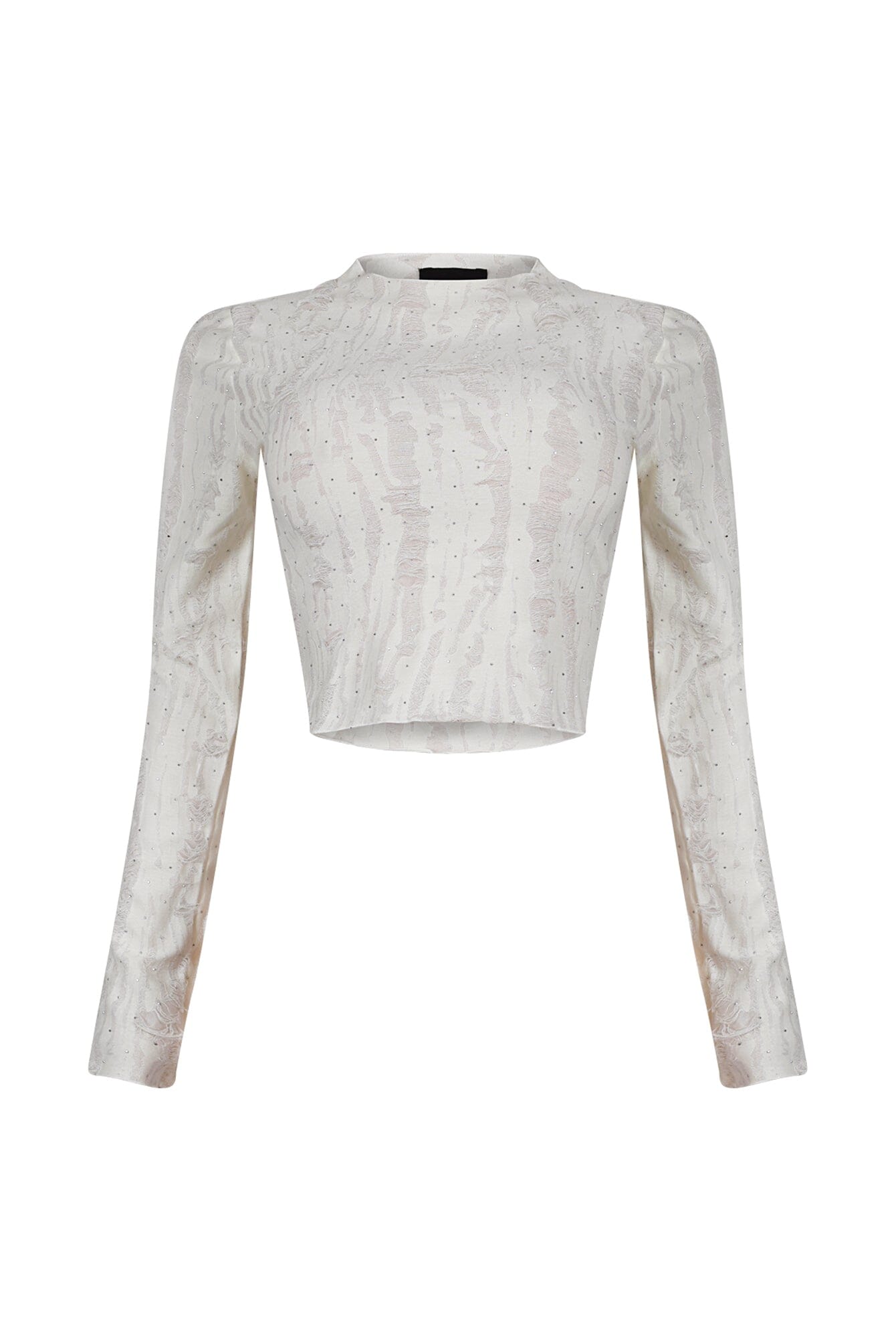 Jordyn Grunge Textured Rhinestone Top