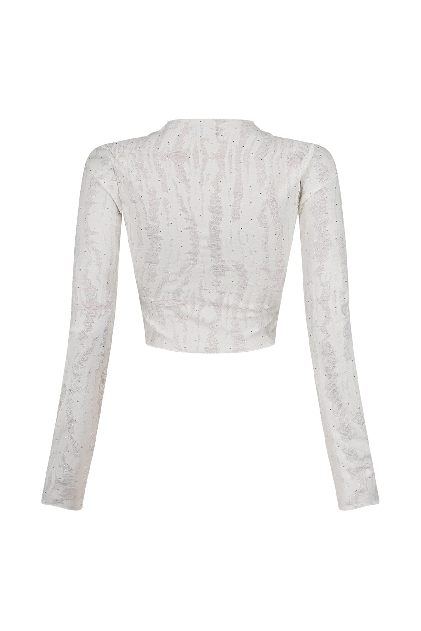 Jordyn Grunge Textured Rhinestone Top