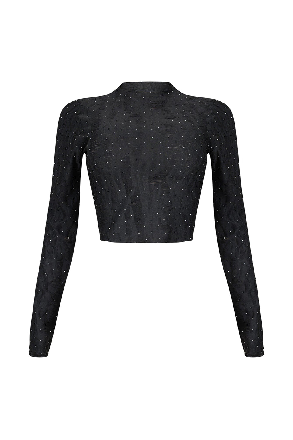 Jordyn Grunge Textured Rhinestone Top