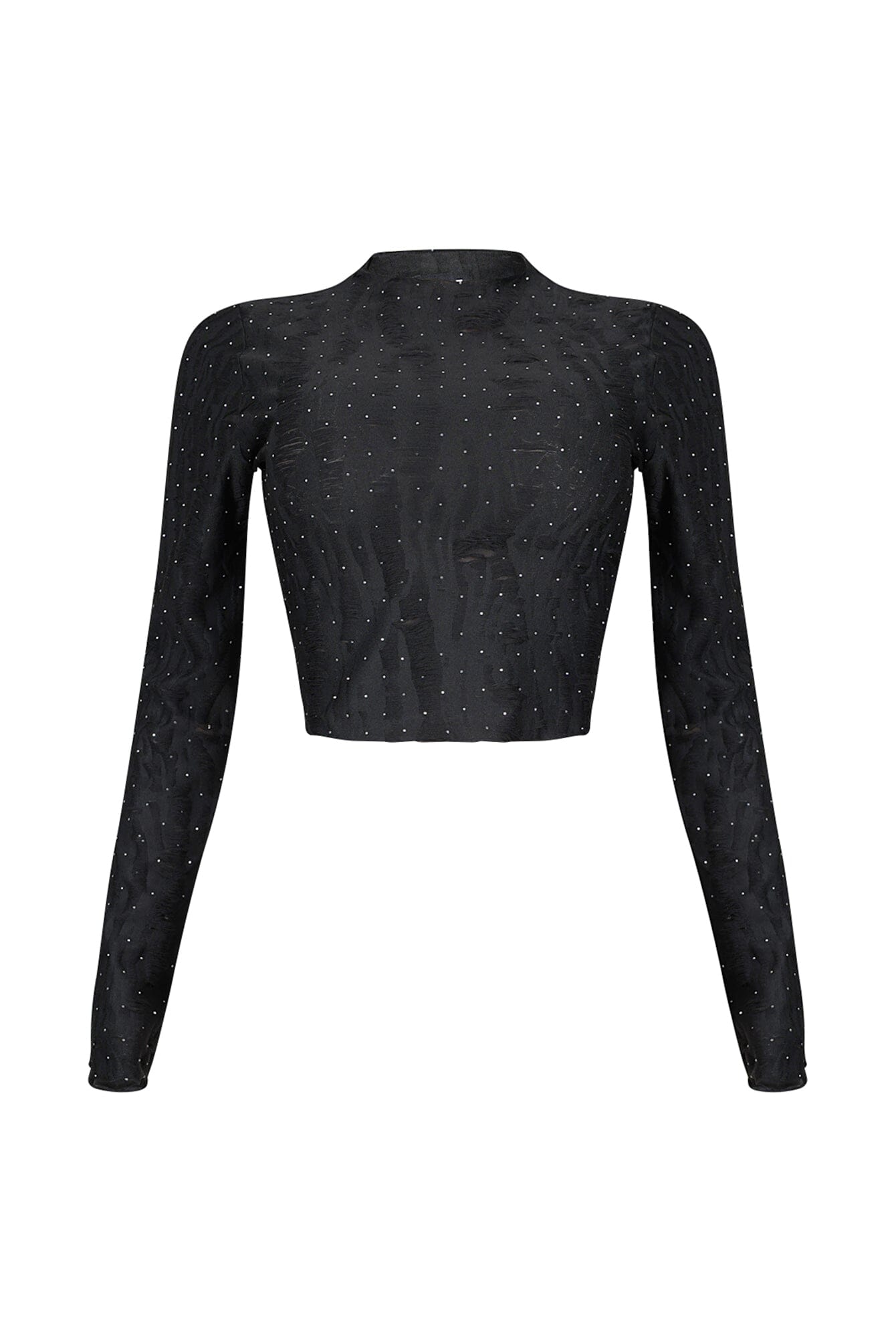 Jordyn Grunge Textured Rhinestone Top