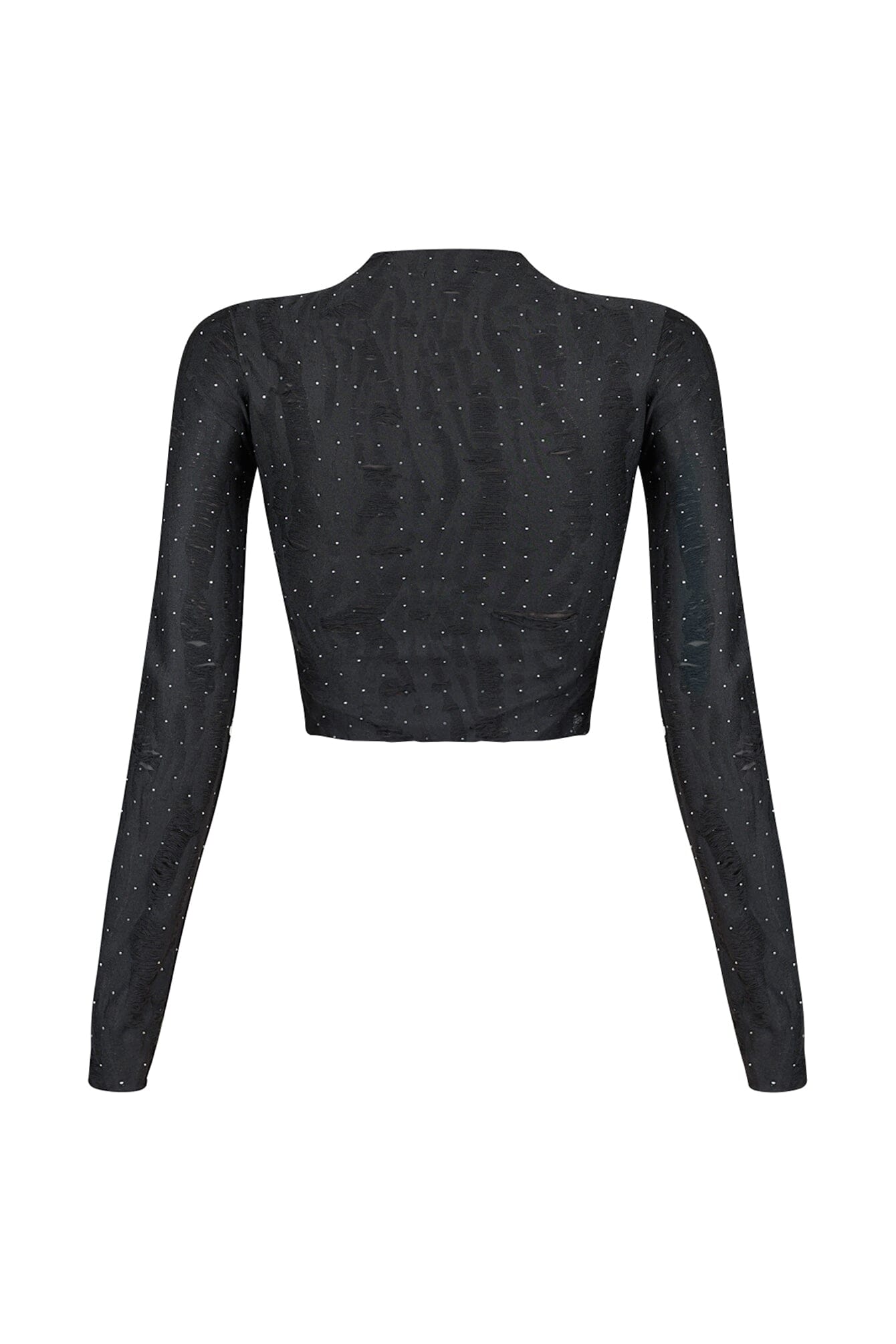 Jordyn Grunge Textured Rhinestone Top