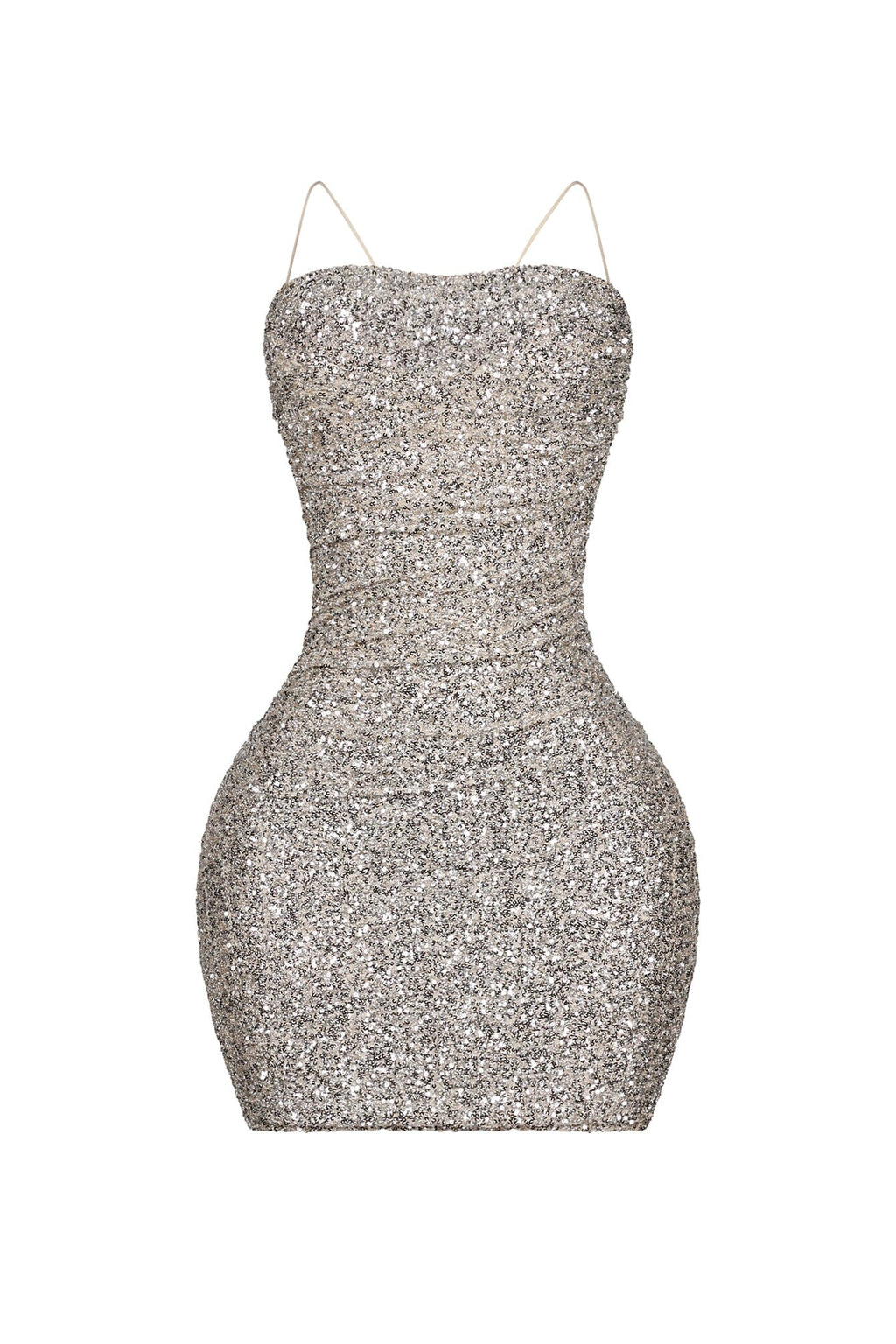 Mya Sequin Ruched Mini Dress