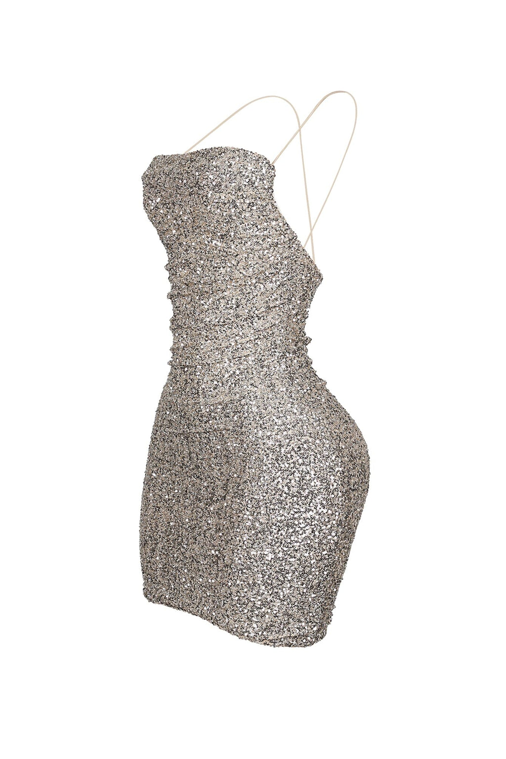 Mya Sequin Ruched Mini Dress