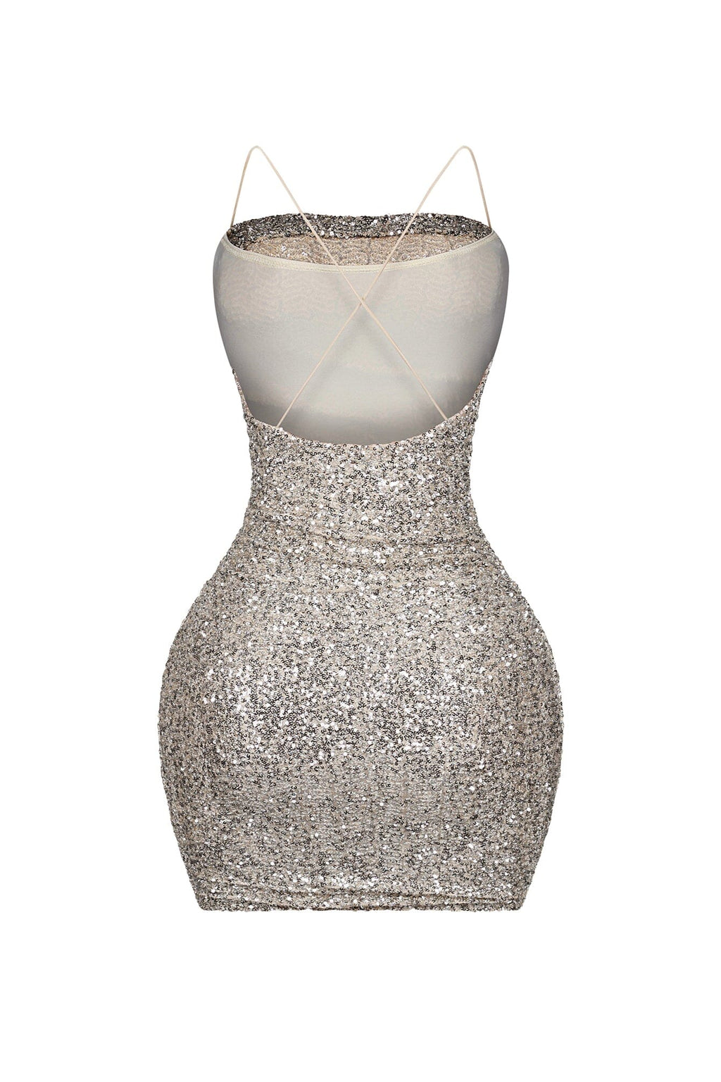 Mya Sequin Ruched Mini Dress