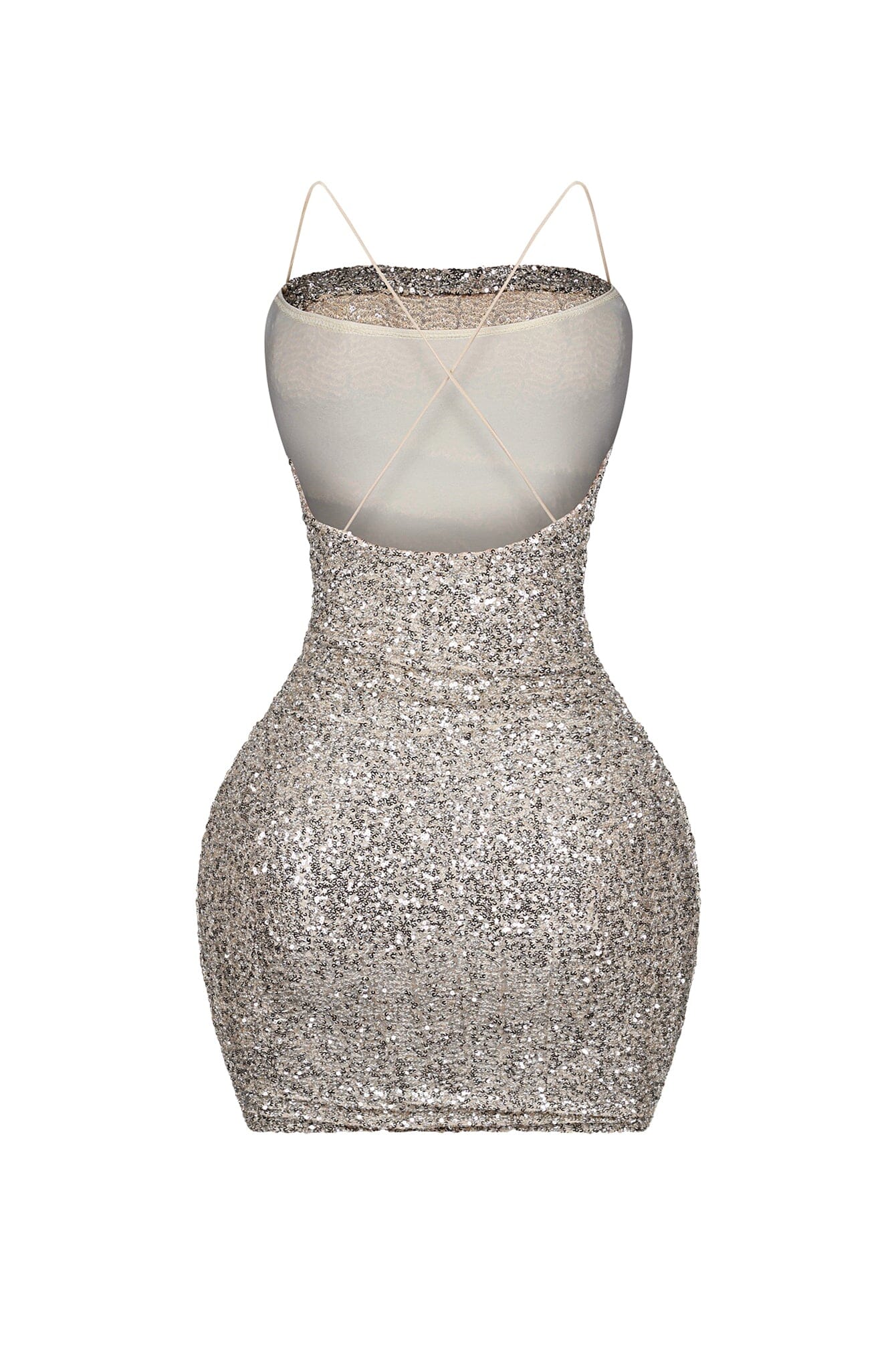 Mya Sequin Ruched Mini Dress