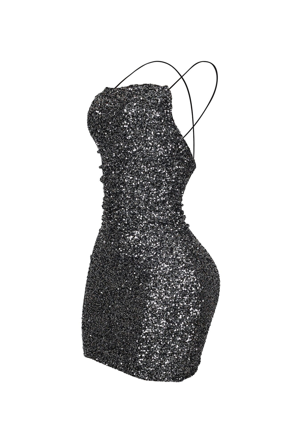 Mya Sequin Ruched Mini Dress