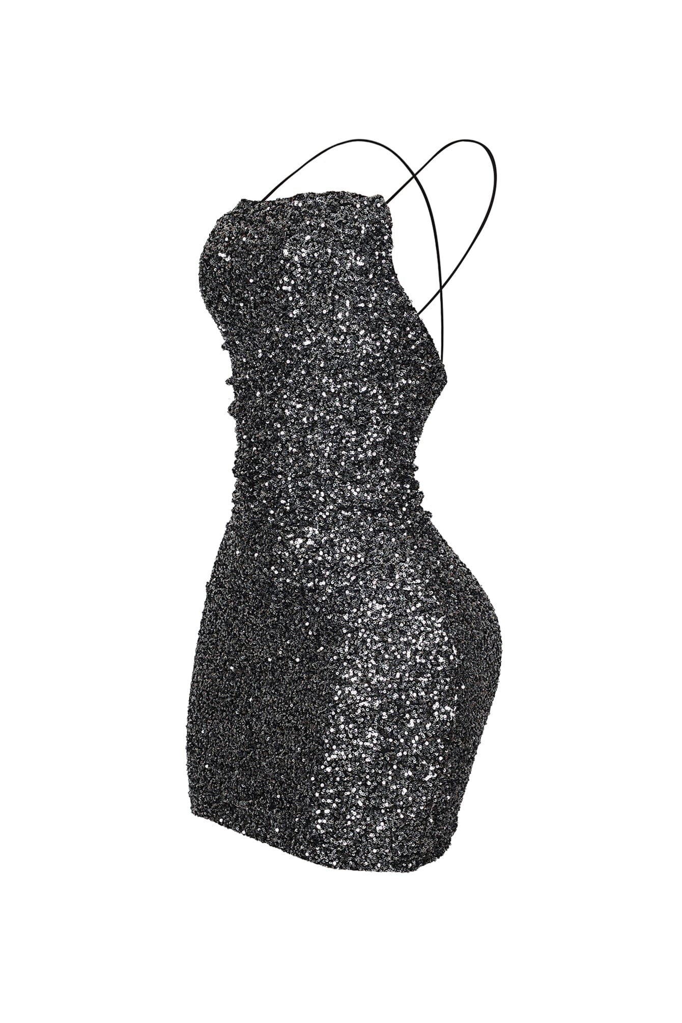 Mya Sequin Ruched Mini Dress
