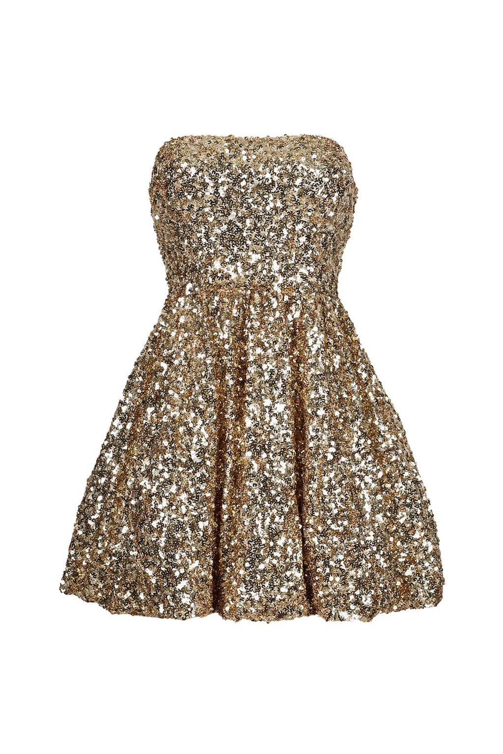 Amanda Sequin Bubble Tube Mini Dress