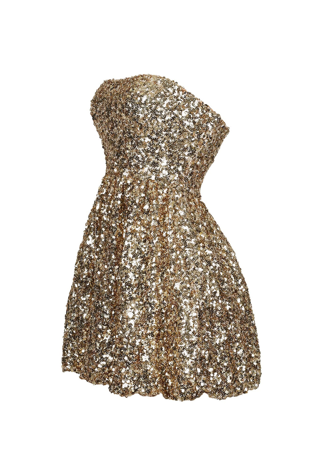 Amanda Sequin Bubble Tube Mini Dress