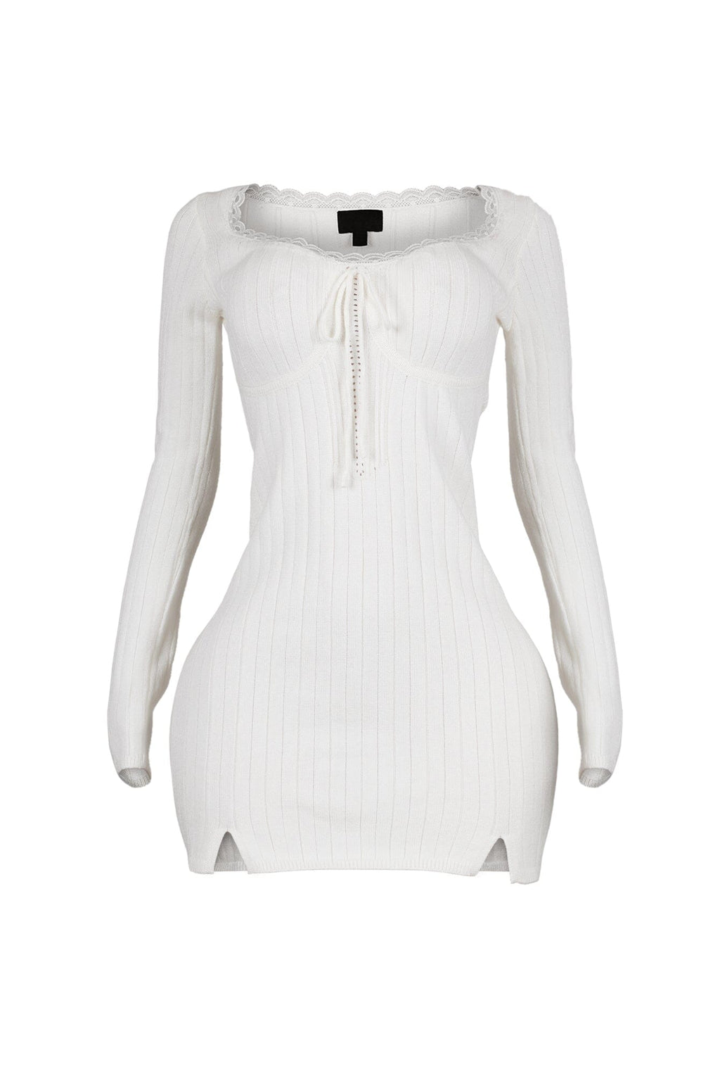 Analia Scoop Lace Sweater Mini Dress