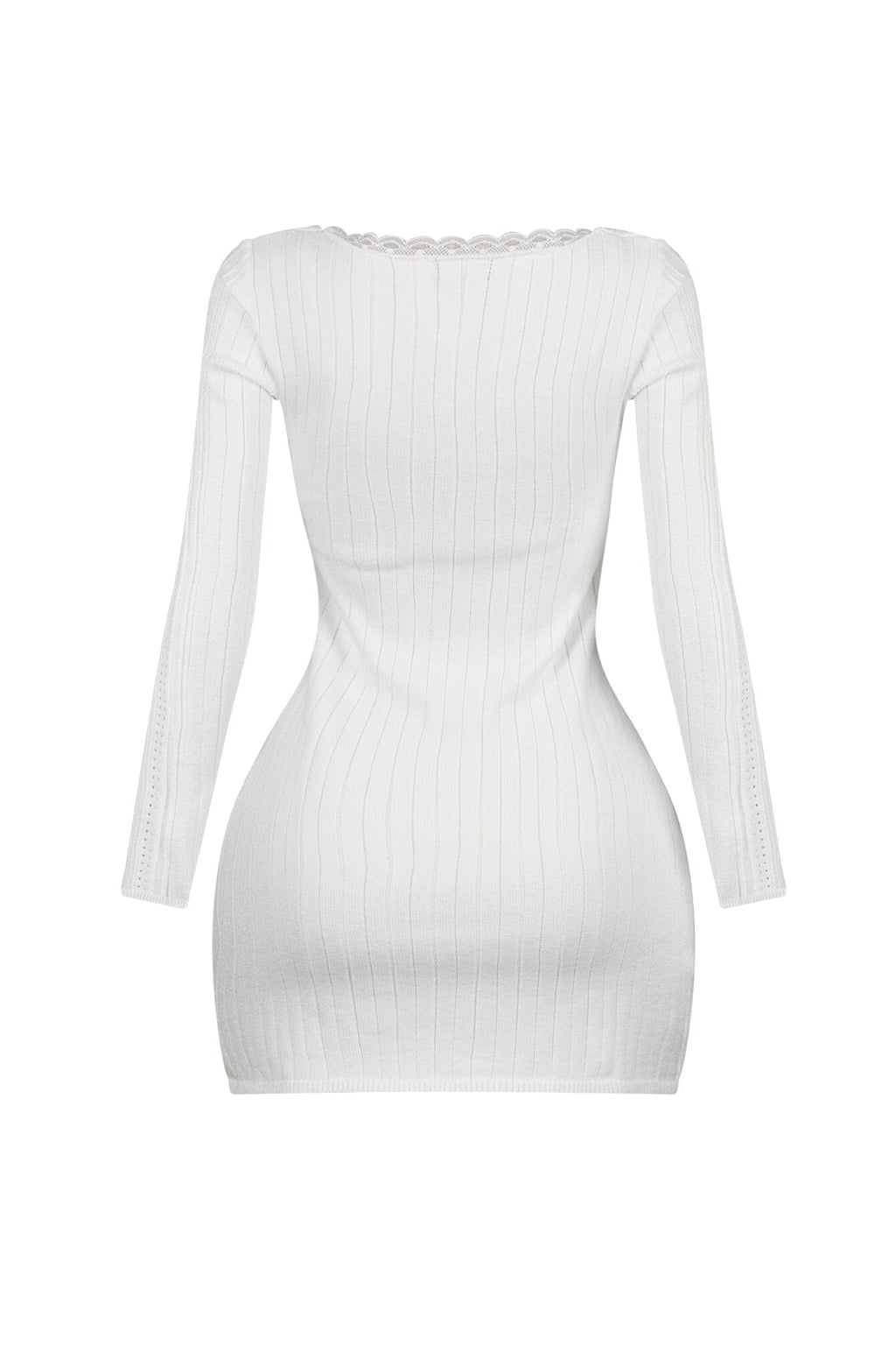 Analia Scoop Lace Sweater Mini Dress