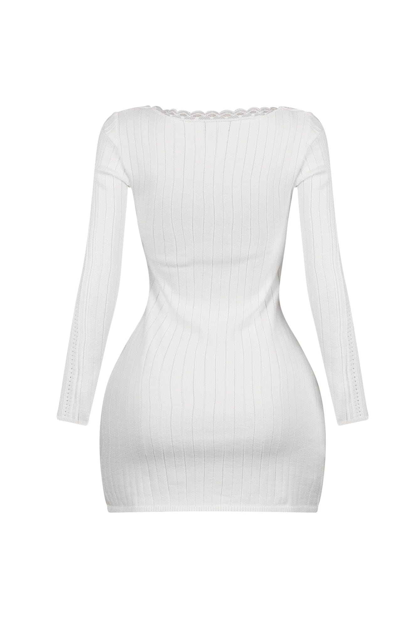 Analia Scoop Lace Sweater Mini Dress