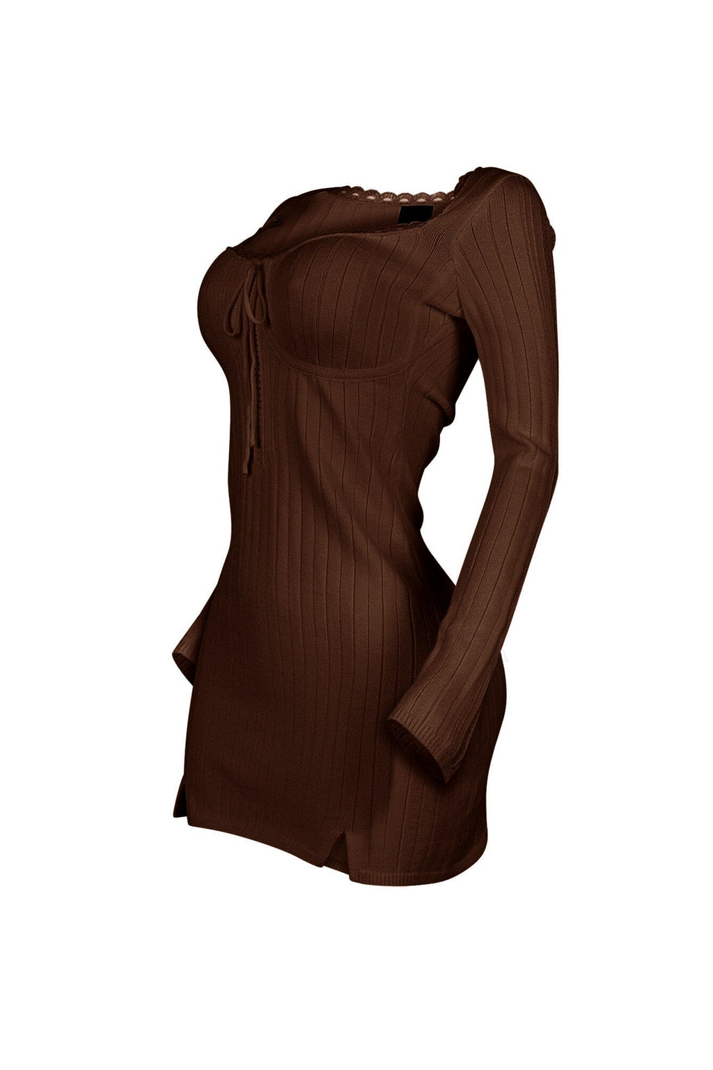 Analia Scoop Lace Sweater Mini Dress