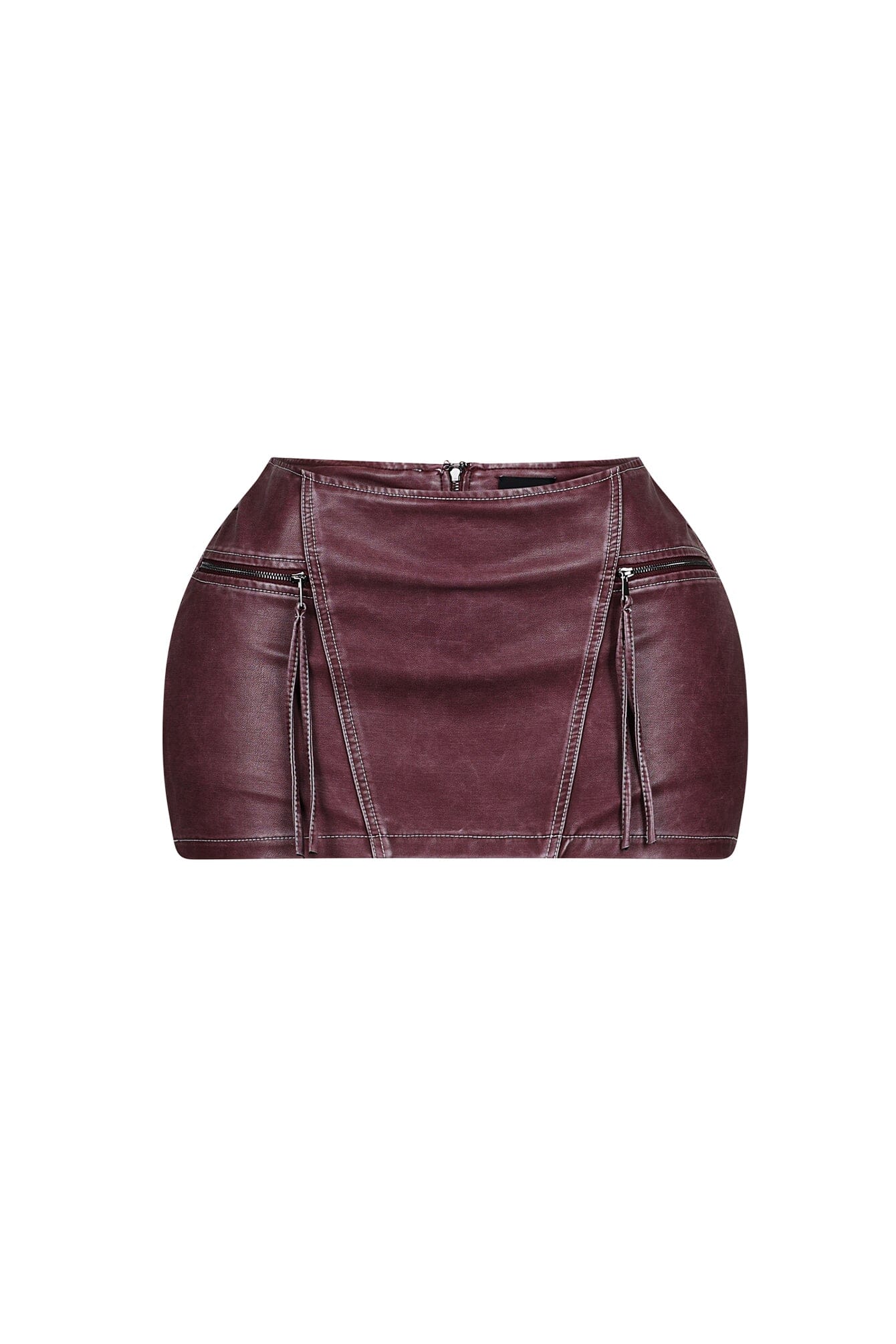 Robyn Faux Leather Low Rise Micro Skirt