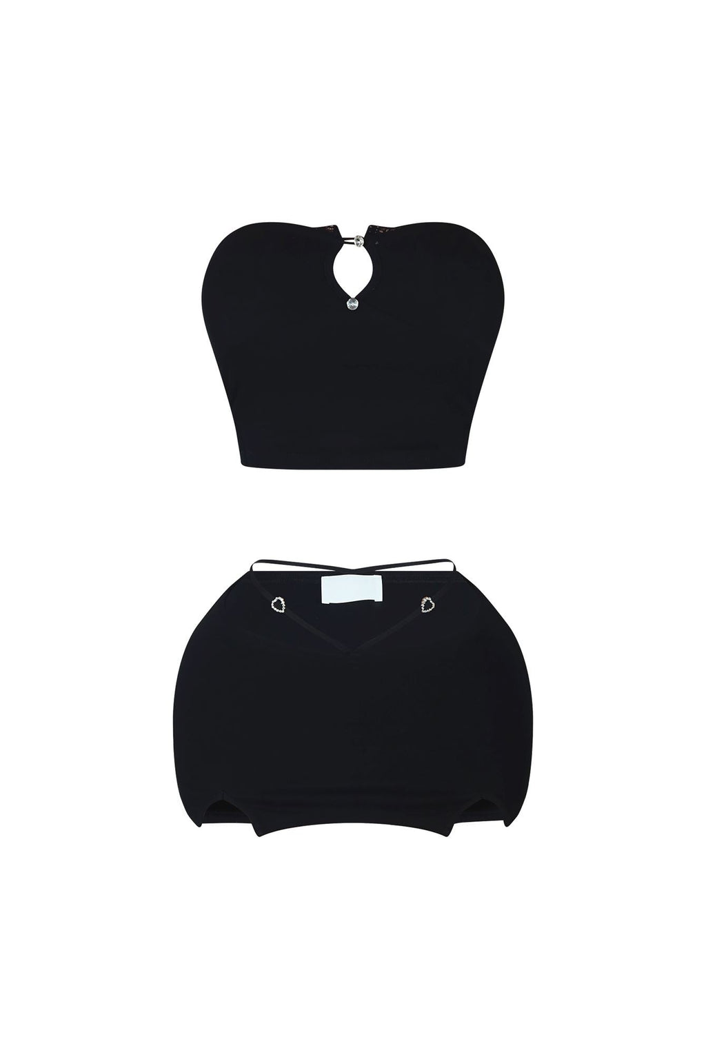 Just Between Us Lace Trim Top & Skirt SET