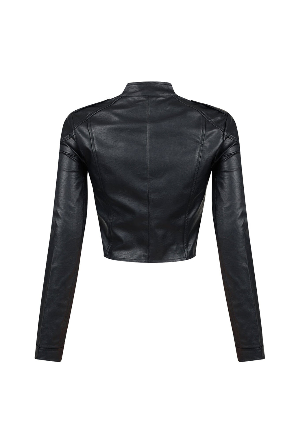 Alina Faux Leather Button Jacket