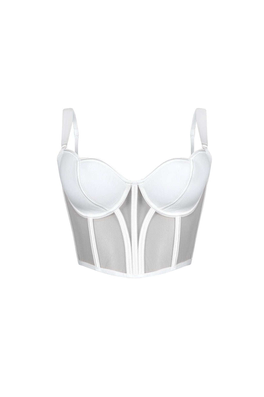 Delicate Love Mesh Boned Bustier