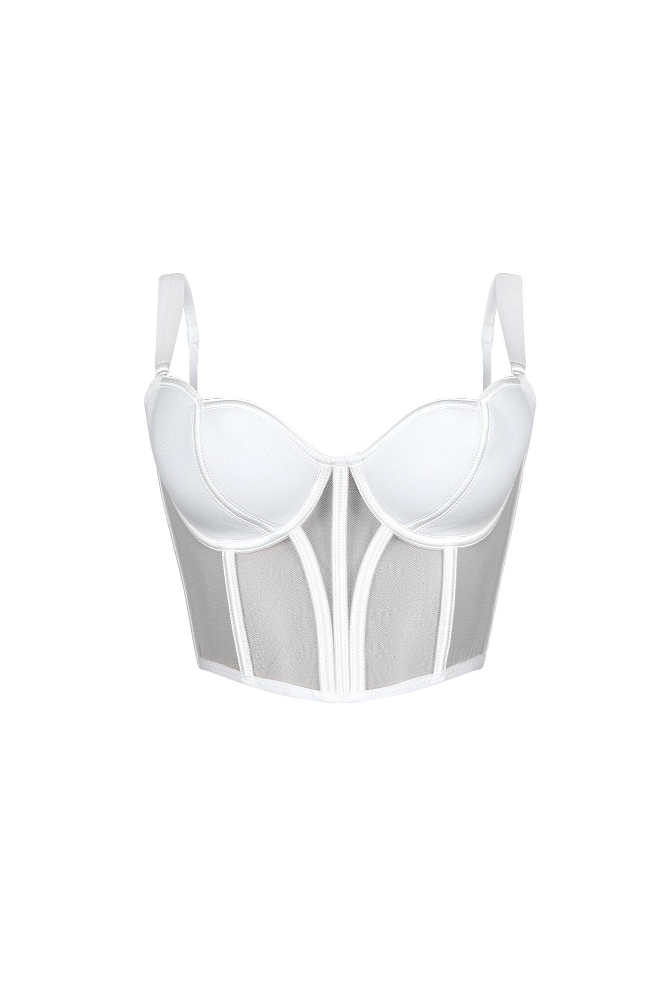 Delicate Love Mesh Boned Bustier